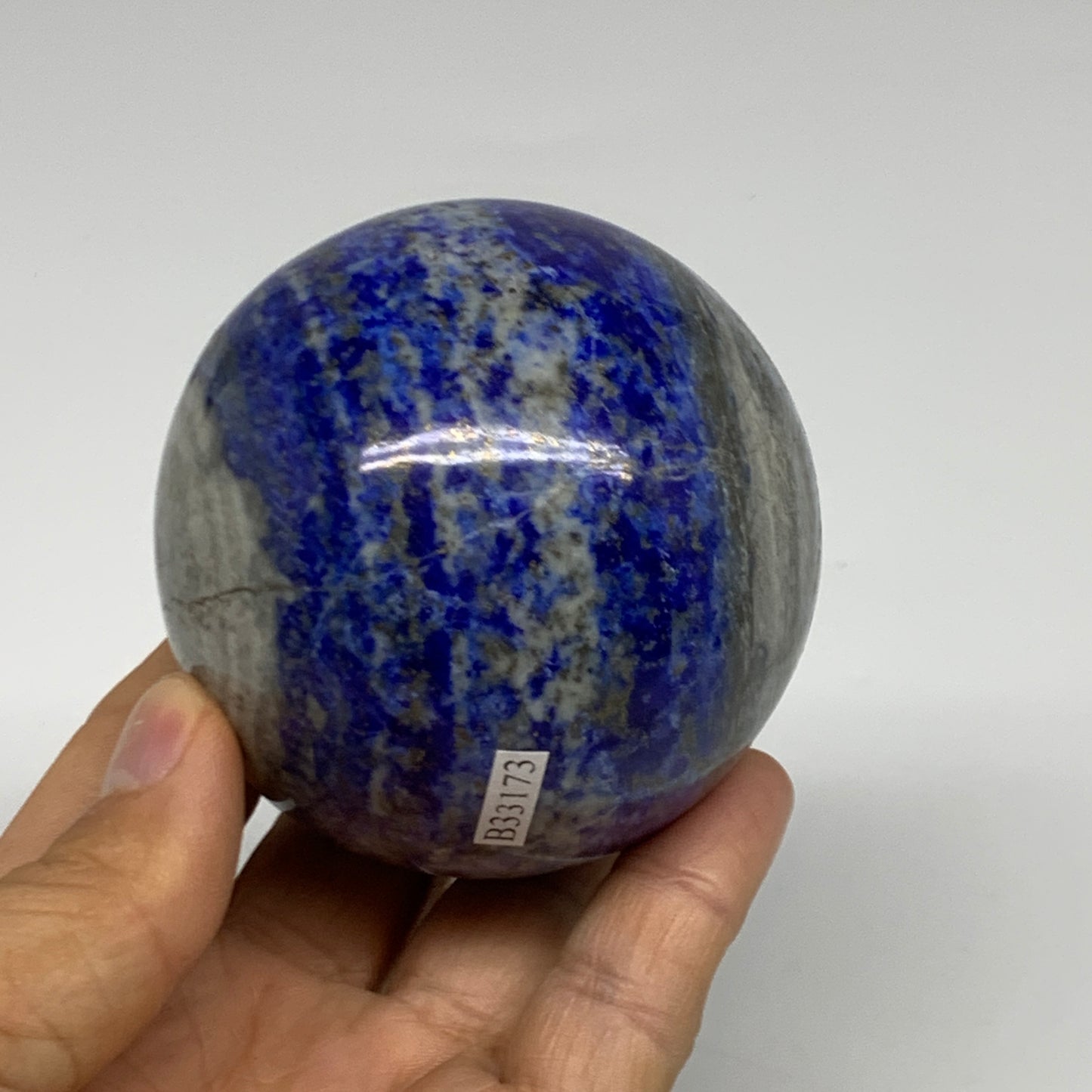 1.11 lbs, 2.7" (68mm), Lapis Lazuli Sphere Ball Gemstone @Afghanistan, B33173
