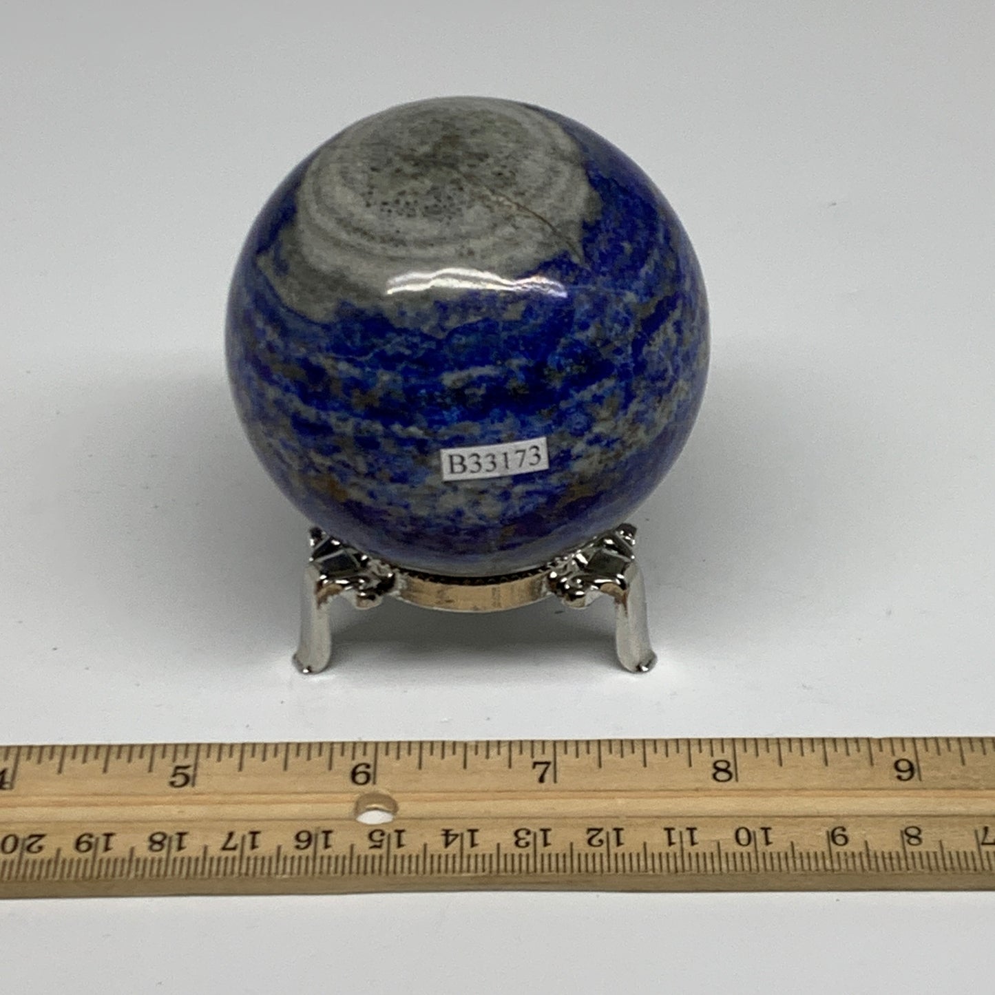 1.11 lbs, 2.7" (68mm), Lapis Lazuli Sphere Ball Gemstone @Afghanistan, B33173