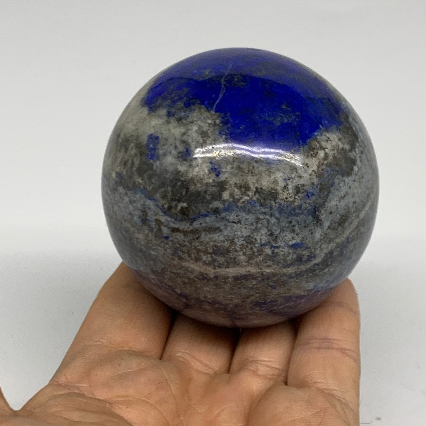 1.11 lbs, 2.7" (68mm), Lapis Lazuli Sphere Ball Gemstone @Afghanistan, B33174