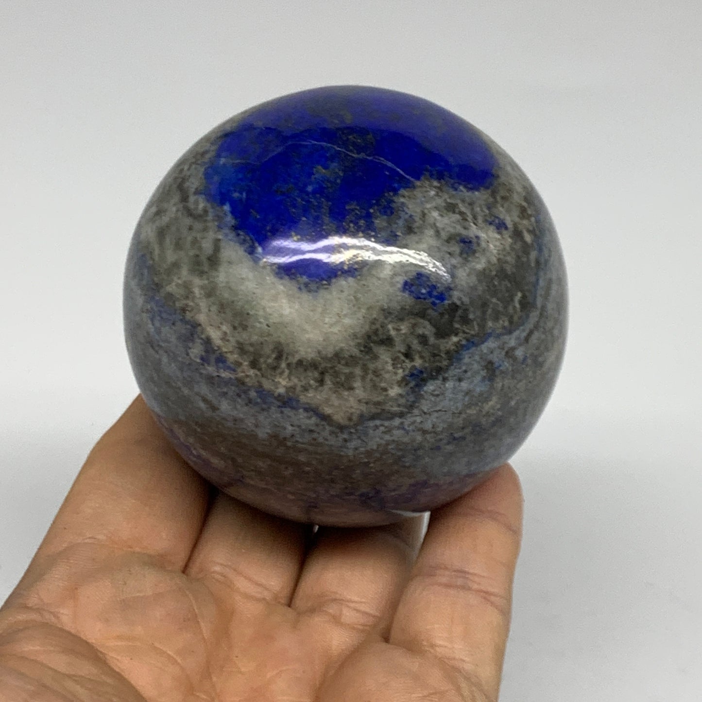 1.11 lbs, 2.7" (68mm), Lapis Lazuli Sphere Ball Gemstone @Afghanistan, B33174