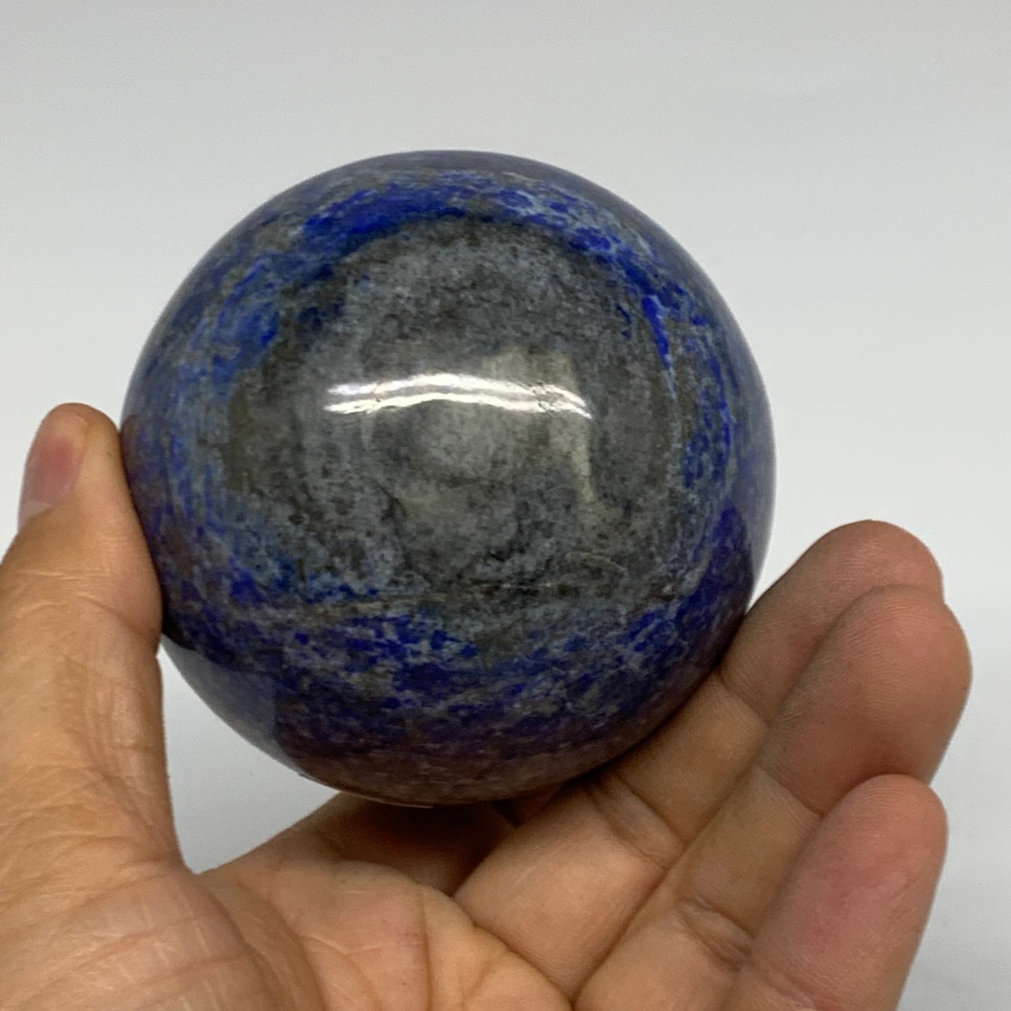 1.11 lbs, 2.7" (68mm), Lapis Lazuli Sphere Ball Gemstone @Afghanistan, B33174