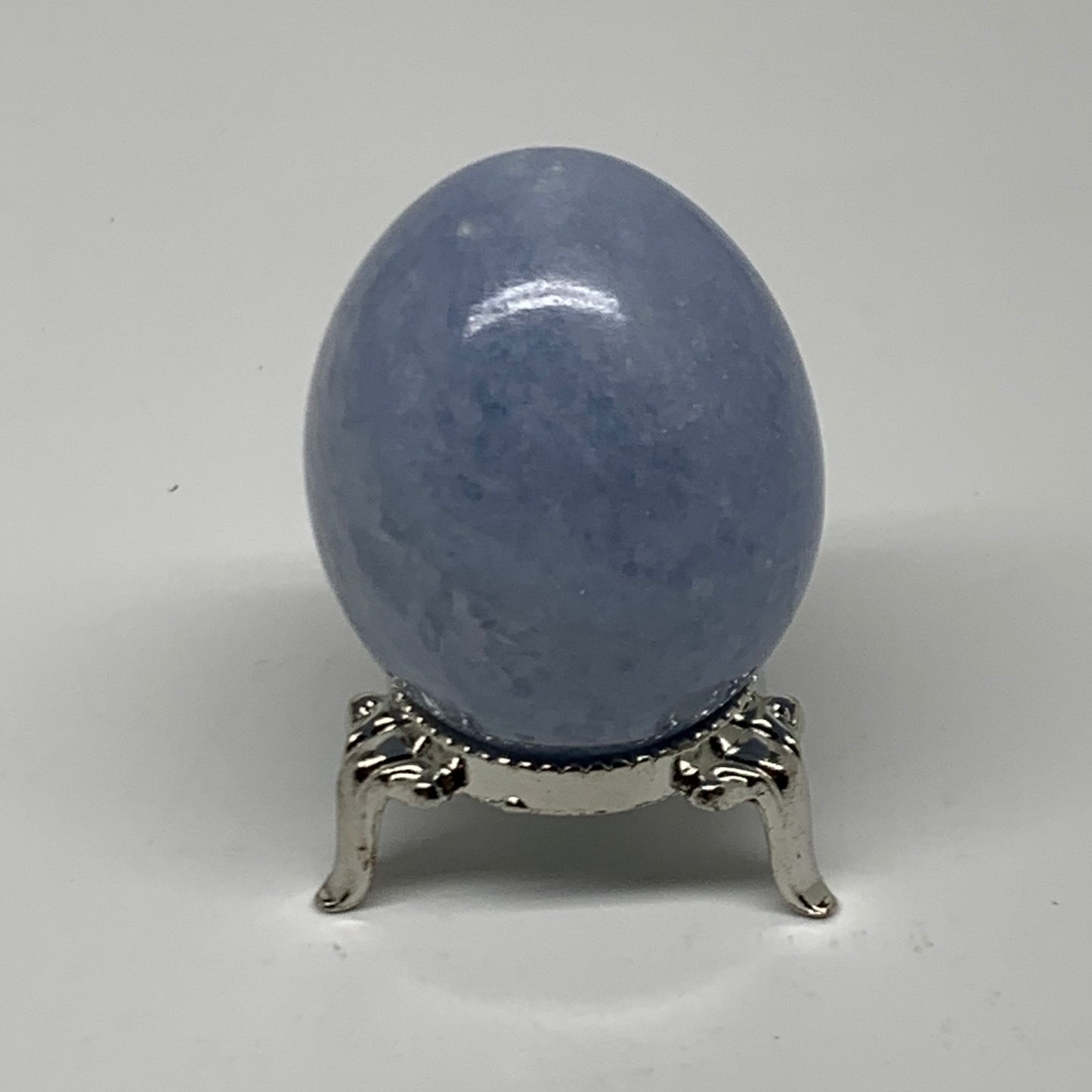 120g, 2"x1.6", Natural Blue Calcite Egg Polished Crystal @Madagascar, B38404