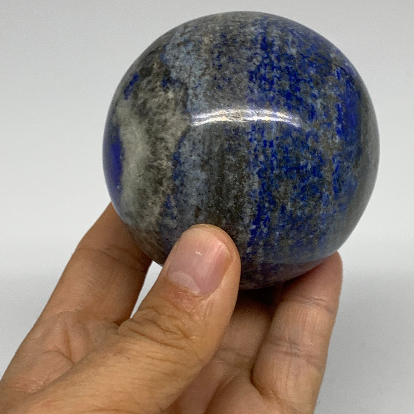 1.11 lbs, 2.7" (68mm), Lapis Lazuli Sphere Ball Gemstone @Afghanistan, B33174