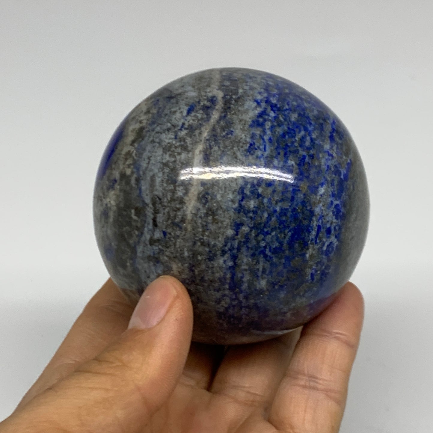 1.11 lbs, 2.7" (68mm), Lapis Lazuli Sphere Ball Gemstone @Afghanistan, B33174