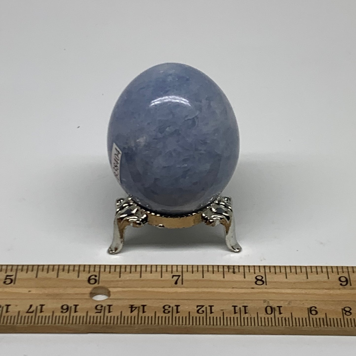 120g, 2"x1.6", Natural Blue Calcite Egg Polished Crystal @Madagascar, B38404