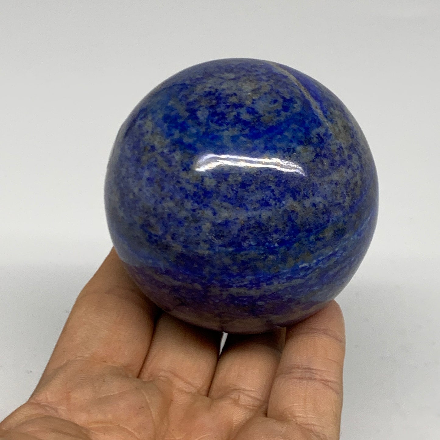 1.03 lbs, 2.6" (65mm), Lapis Lazuli Sphere Ball Gemstone @Afghanistan, B33175