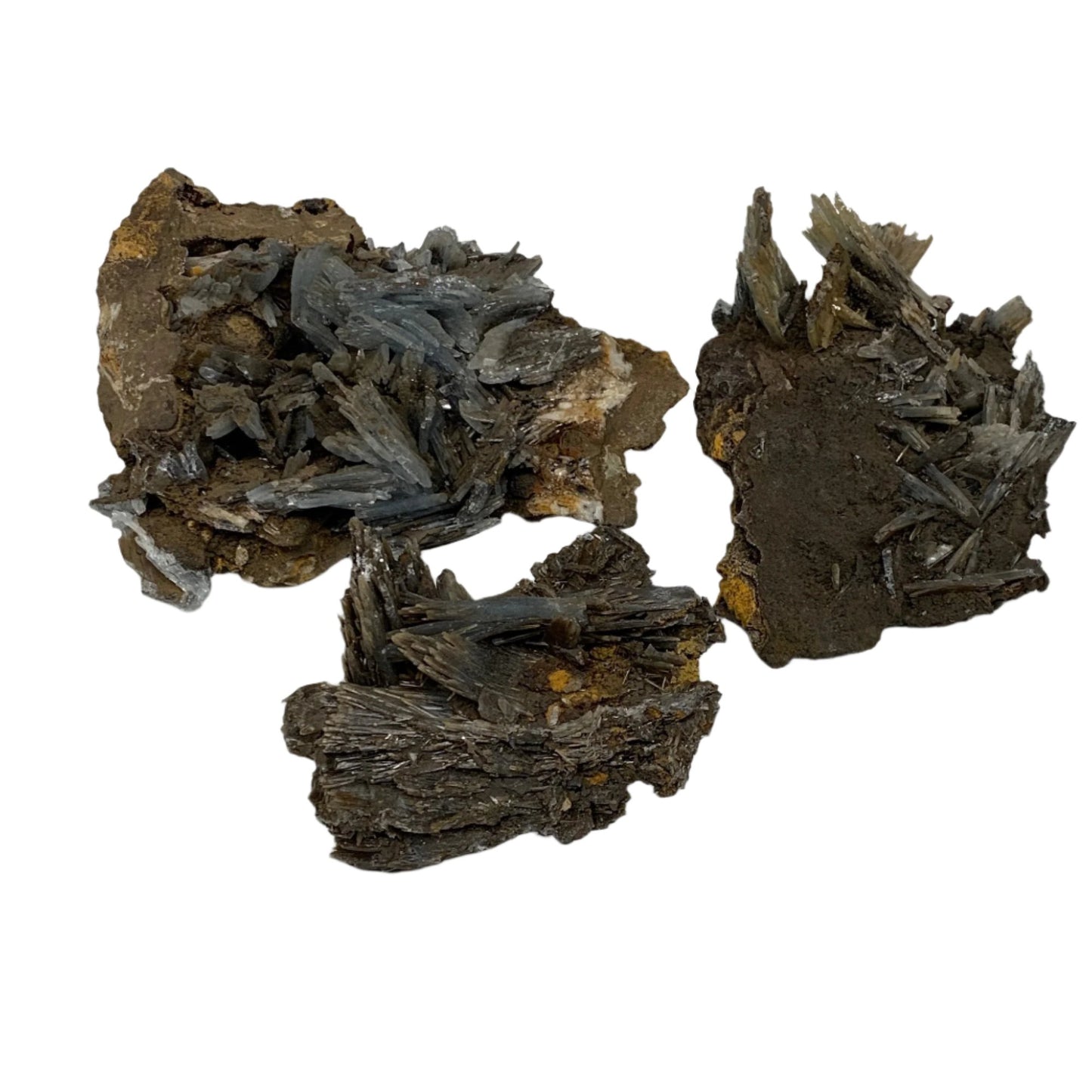 1660g, 4"-5.8", 3pcs Lot, Large Blue Barite Mineral Specimen @Morocco, B1209