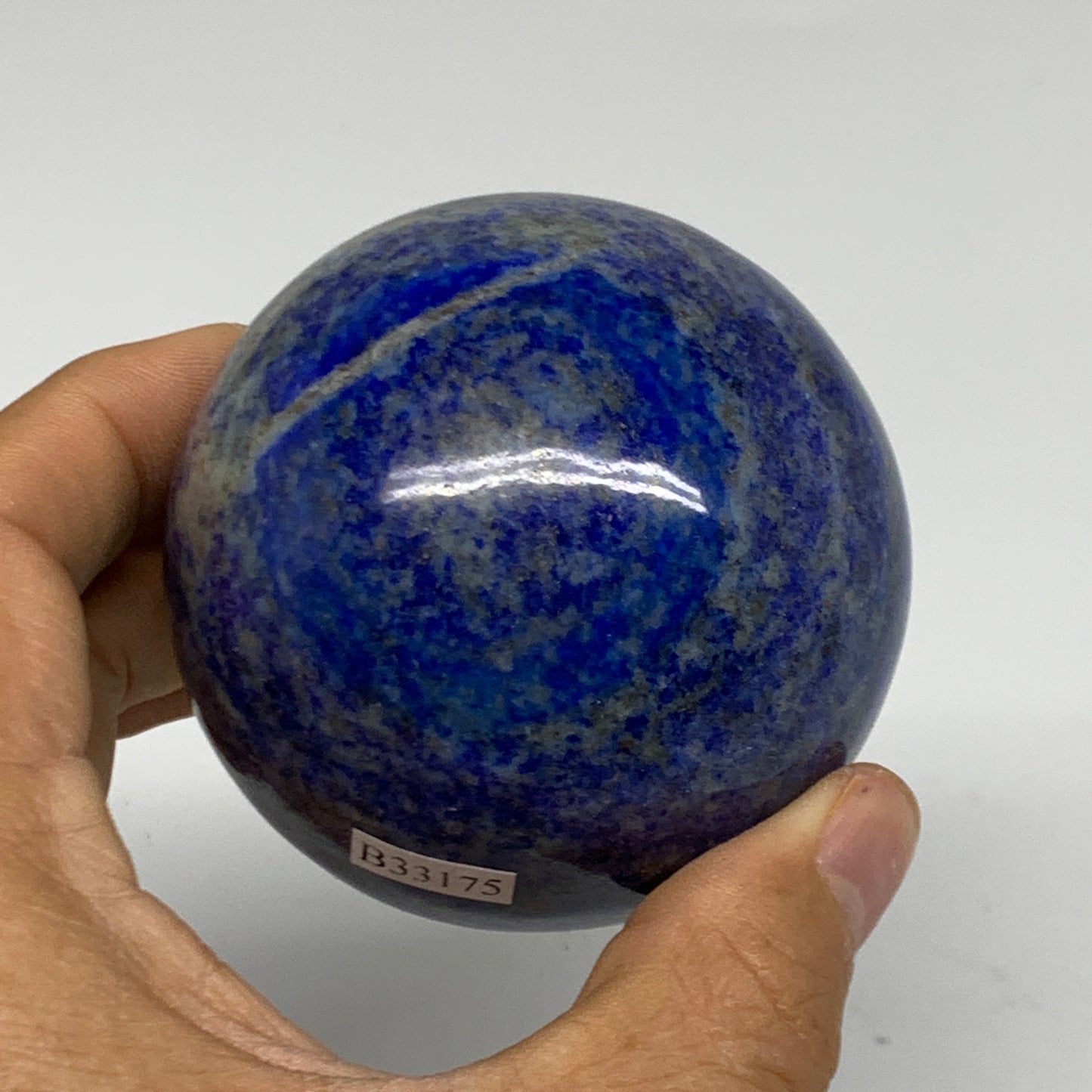 1.03 lbs, 2.6" (65mm), Lapis Lazuli Sphere Ball Gemstone @Afghanistan, B33175