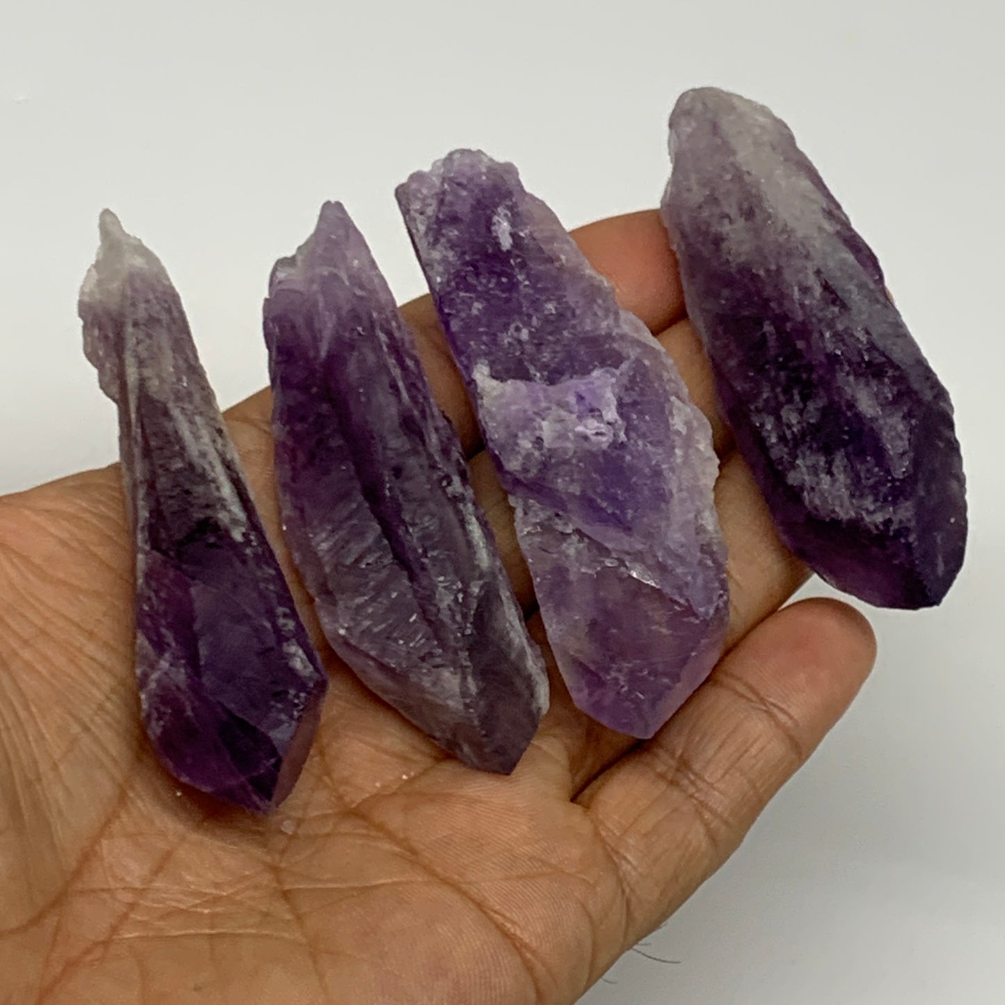 110.5g, 2.8 - 2.9", 4pcs, Amethyst Point Polished Rough lower part @Brazil, B288