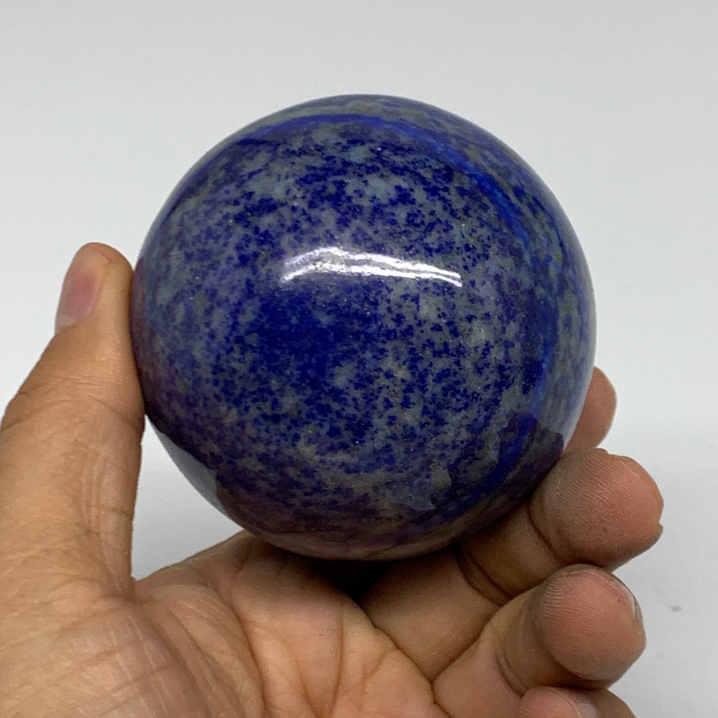 1.03 lbs, 2.6" (65mm), Lapis Lazuli Sphere Ball Gemstone @Afghanistan, B33175