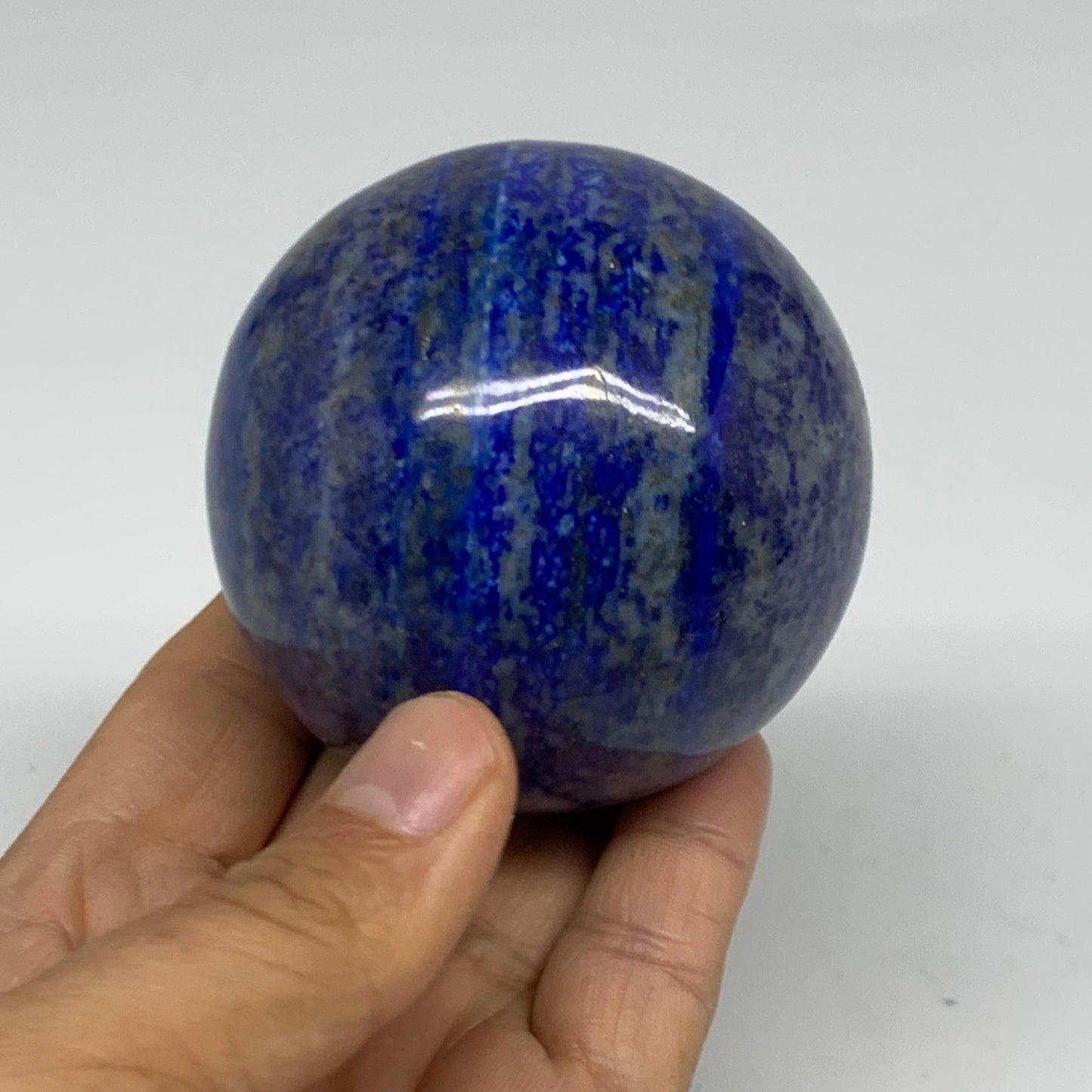 1.03 lbs, 2.6" (65mm), Lapis Lazuli Sphere Ball Gemstone @Afghanistan, B33175