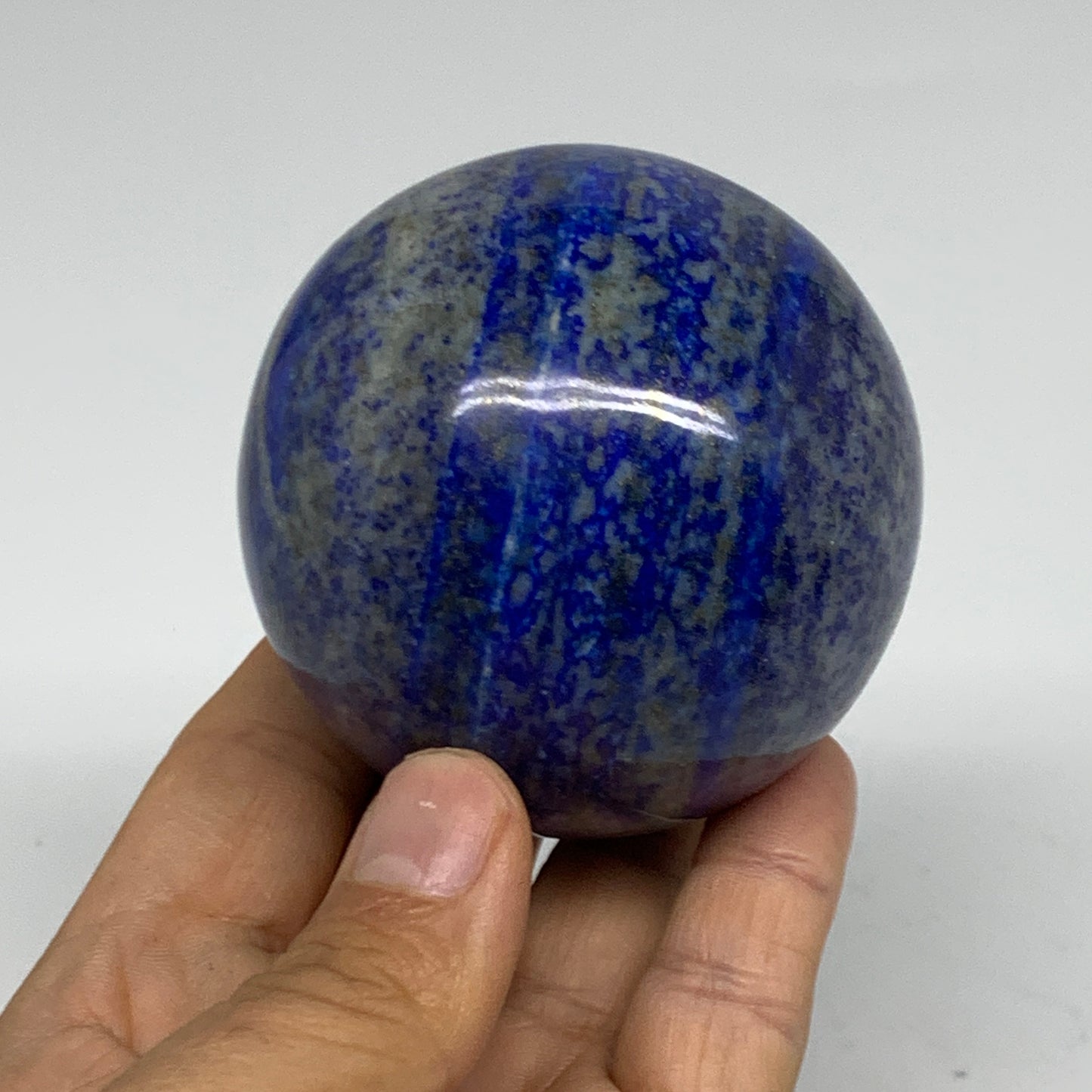 1.03 lbs, 2.6" (65mm), Lapis Lazuli Sphere Ball Gemstone @Afghanistan, B33175