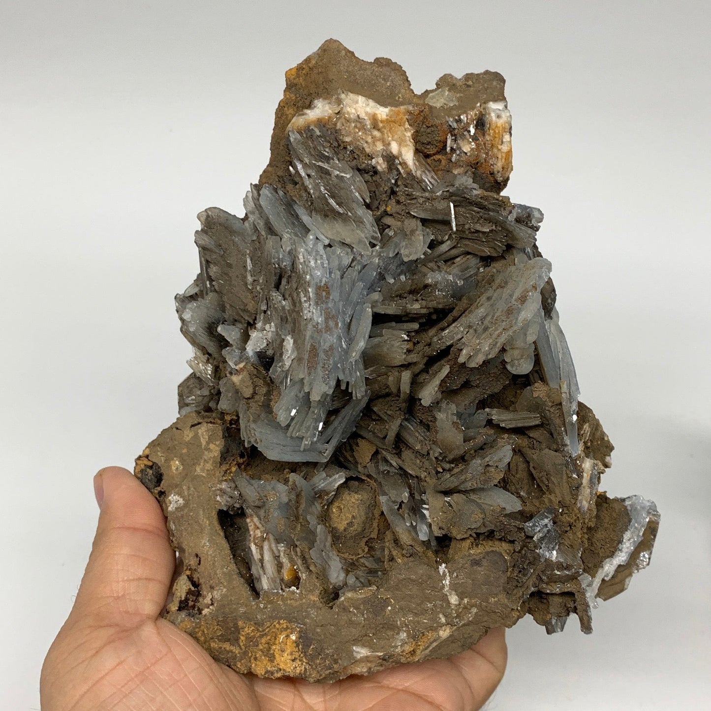 1660g, 4"-5.8", 3pcs Lot, Large Blue Barite Mineral Specimen @Morocco, B1209