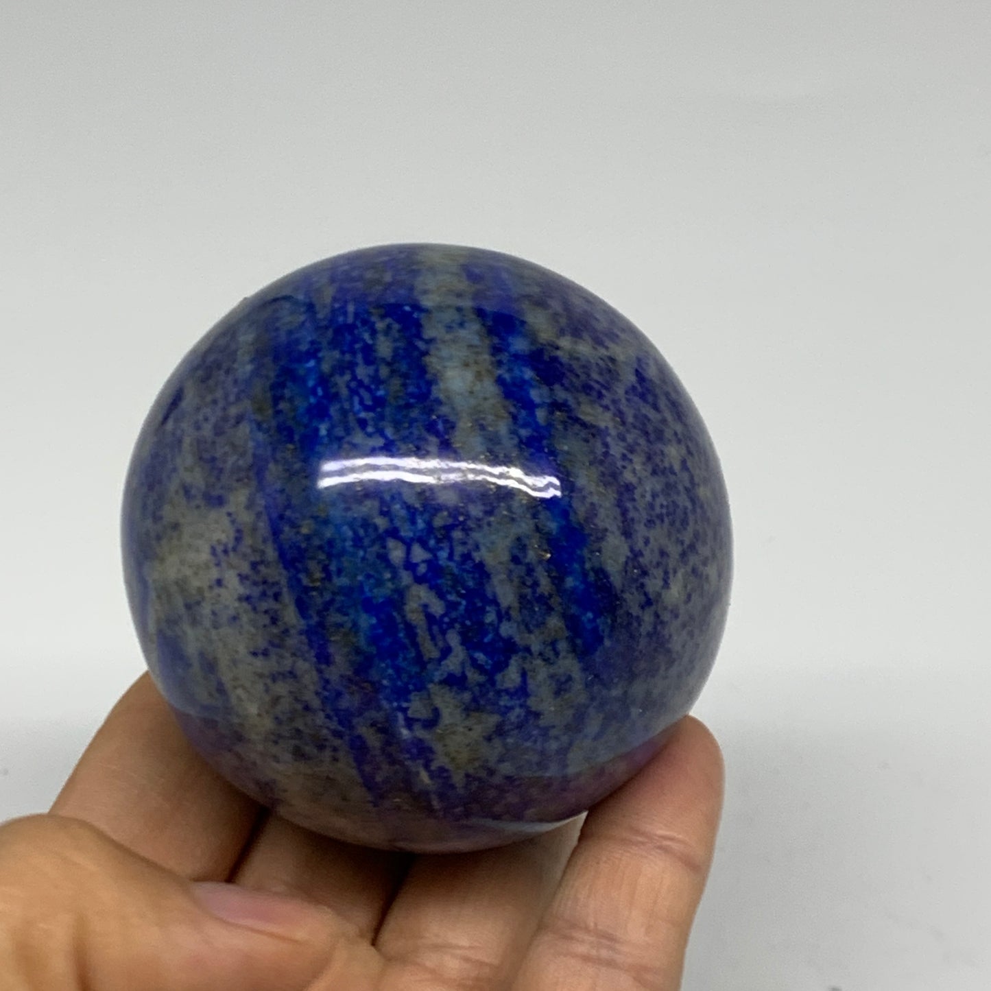 1.03 lbs, 2.6" (65mm), Lapis Lazuli Sphere Ball Gemstone @Afghanistan, B33175