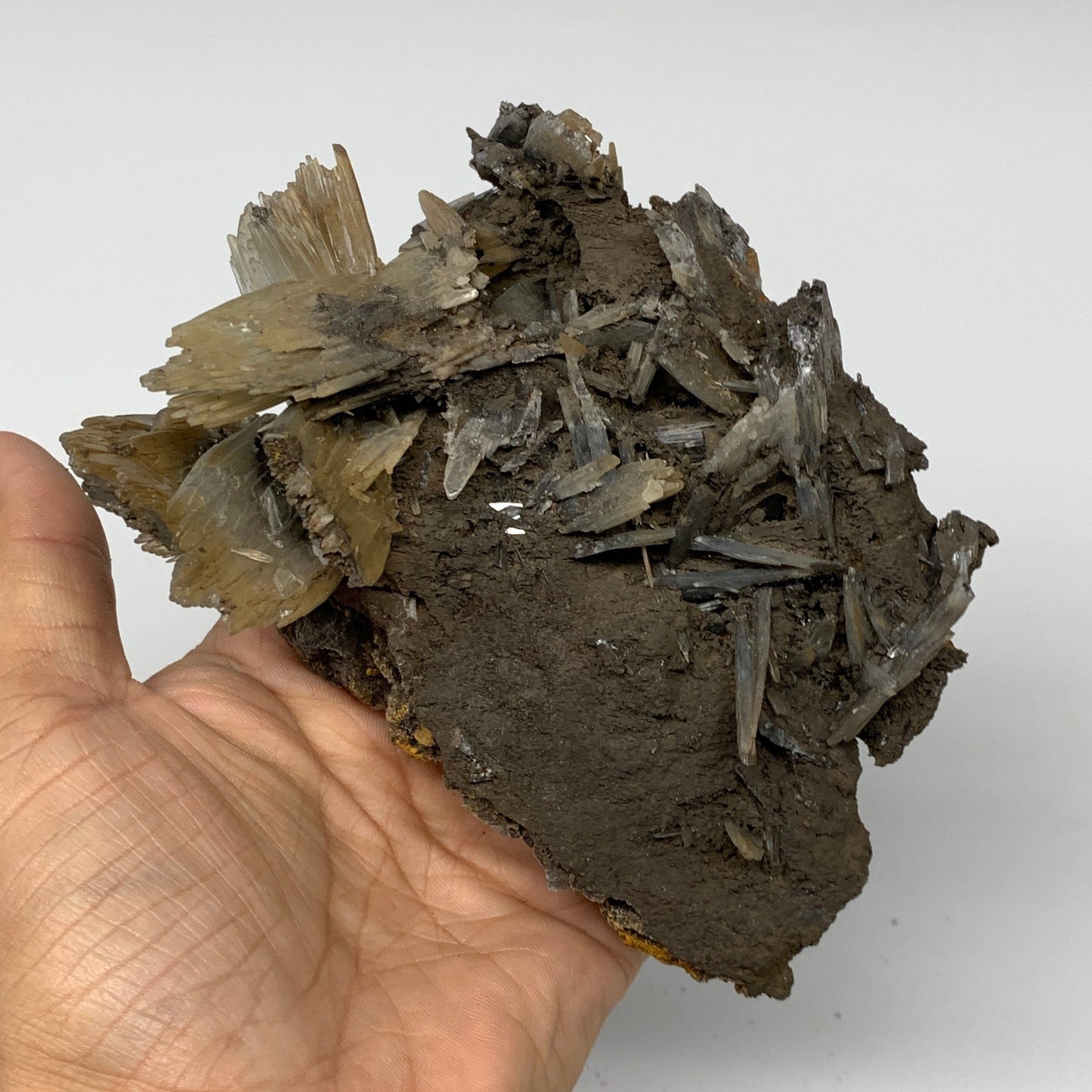 1660g, 4"-5.8", 3pcs Lot, Large Blue Barite Mineral Specimen @Morocco, B1209