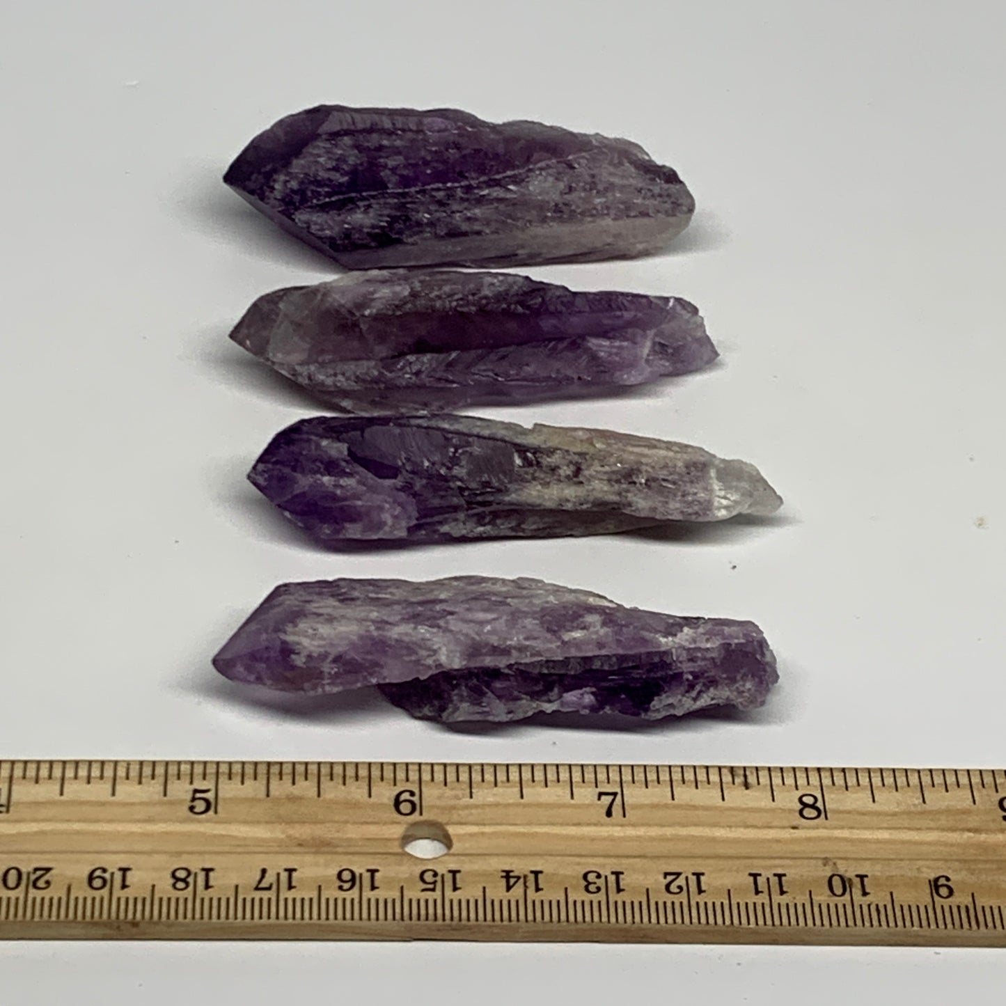 110.5g, 2.8 - 2.9", 4pcs, Amethyst Point Polished Rough lower part @Brazil, B288