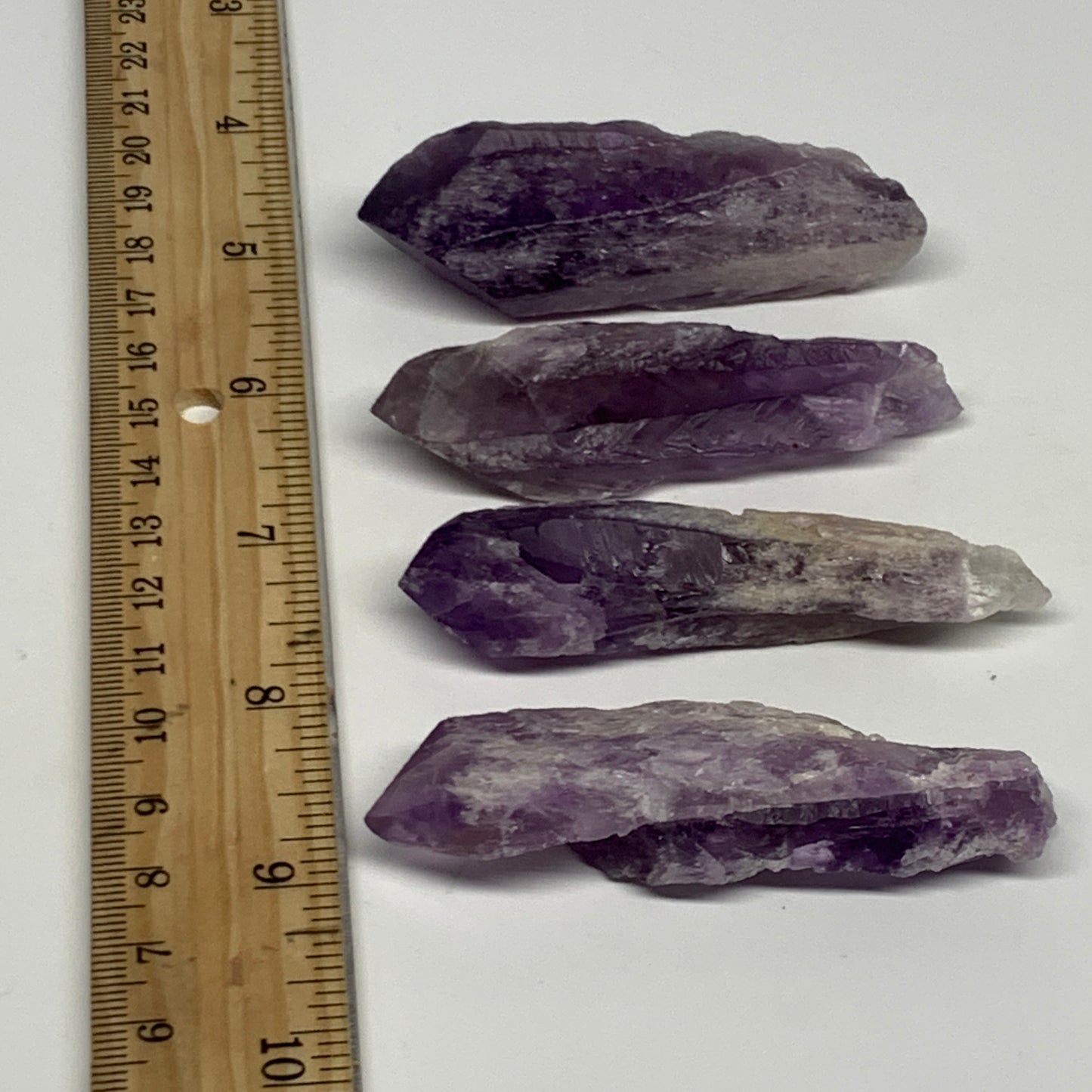 110.5g, 2.8 - 2.9", 4pcs, Amethyst Point Polished Rough lower part @Brazil, B288