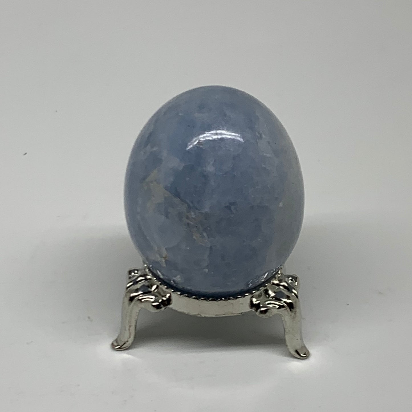 96.3g, 1.8"x1.5", Natural Blue Calcite Egg Polished Crystal @Madagascar, B38406