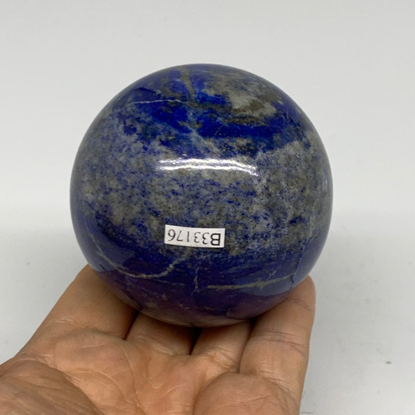 1.13 lbs, 2.7" (68mm), Lapis Lazuli Sphere Ball Gemstone @Afghanistan, B33176