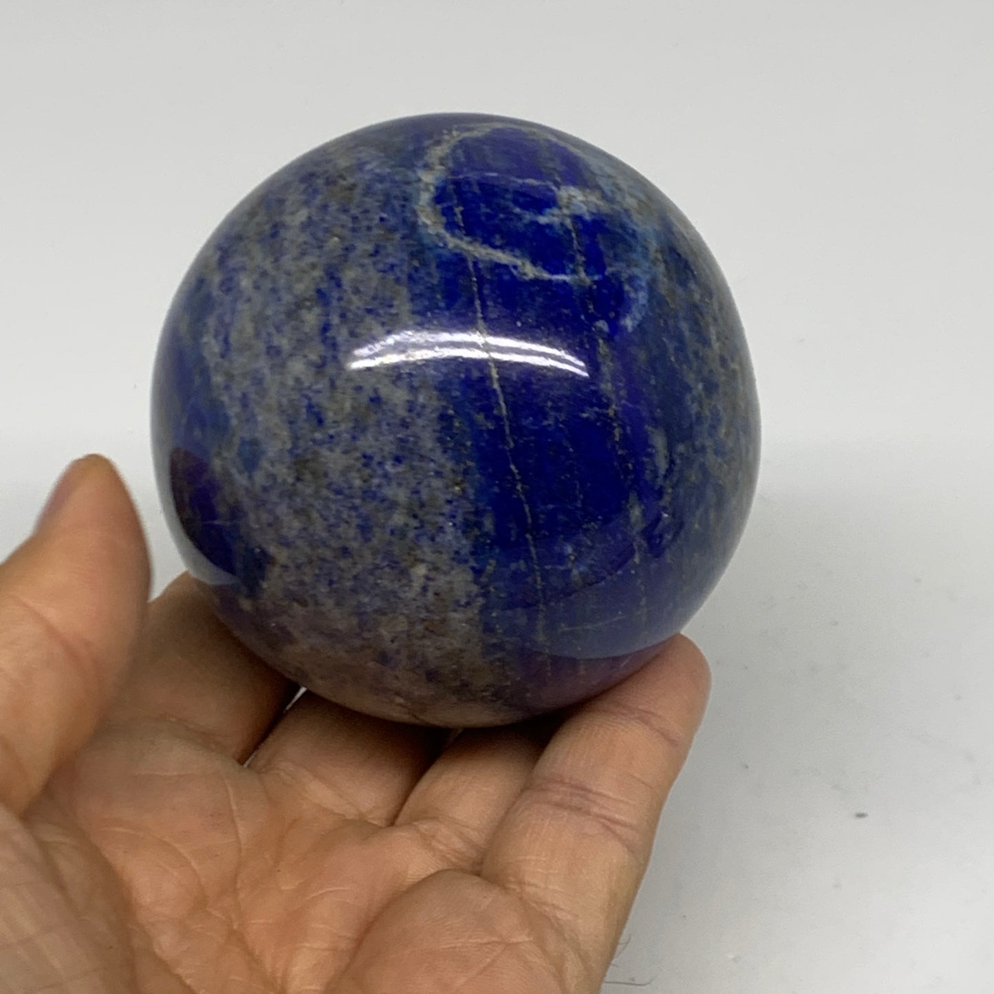 1.13 lbs, 2.7" (68mm), Lapis Lazuli Sphere Ball Gemstone @Afghanistan, B33176