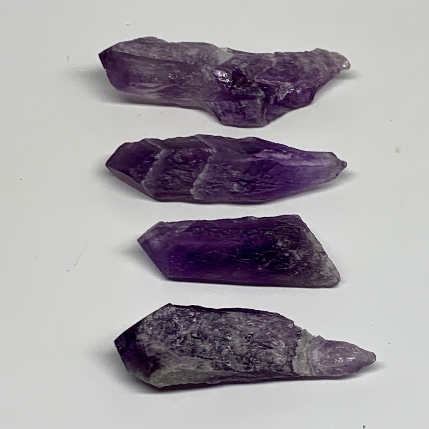 97.2g, 2.2 - 3", 4pcs, Amethyst Point Polished Rough lower part @Brazil, B28868