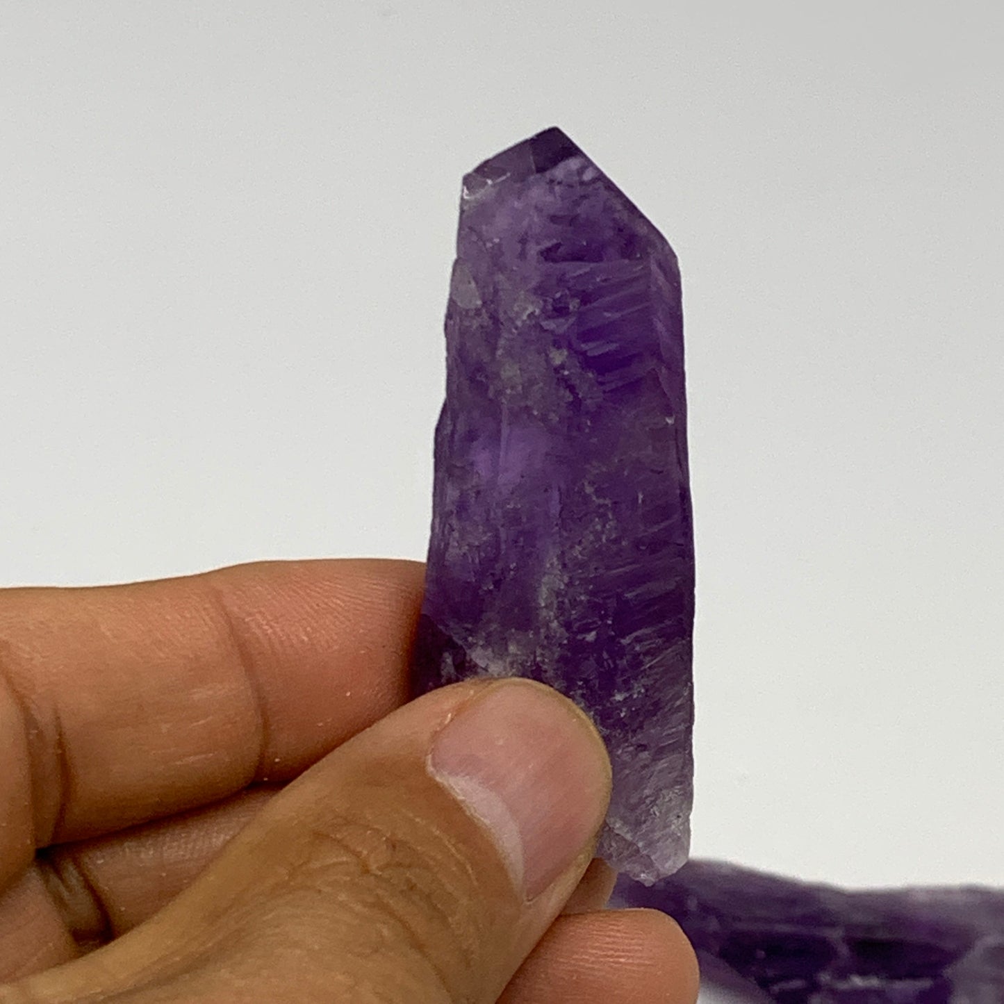 97.2g, 2.2 - 3", 4pcs, Amethyst Point Polished Rough lower part @Brazil, B28868