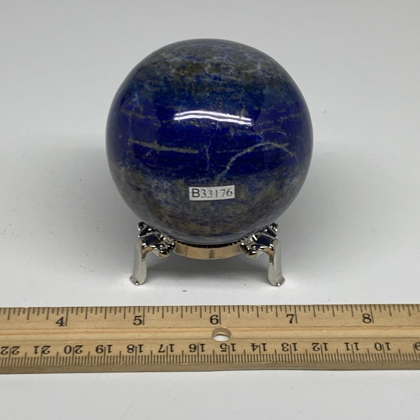 1.13 lbs, 2.7" (68mm), Lapis Lazuli Sphere Ball Gemstone @Afghanistan, B33176