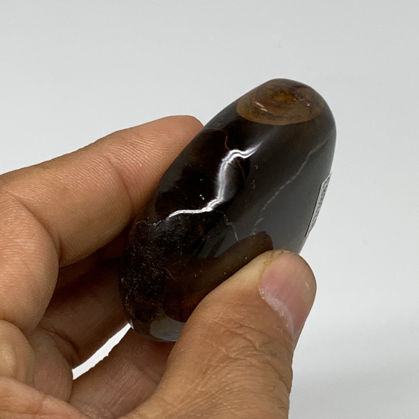 70.7g, 2"x2.1"x0.7", Tiger's Eye Heart Polished Healing Crystal @India, B33883