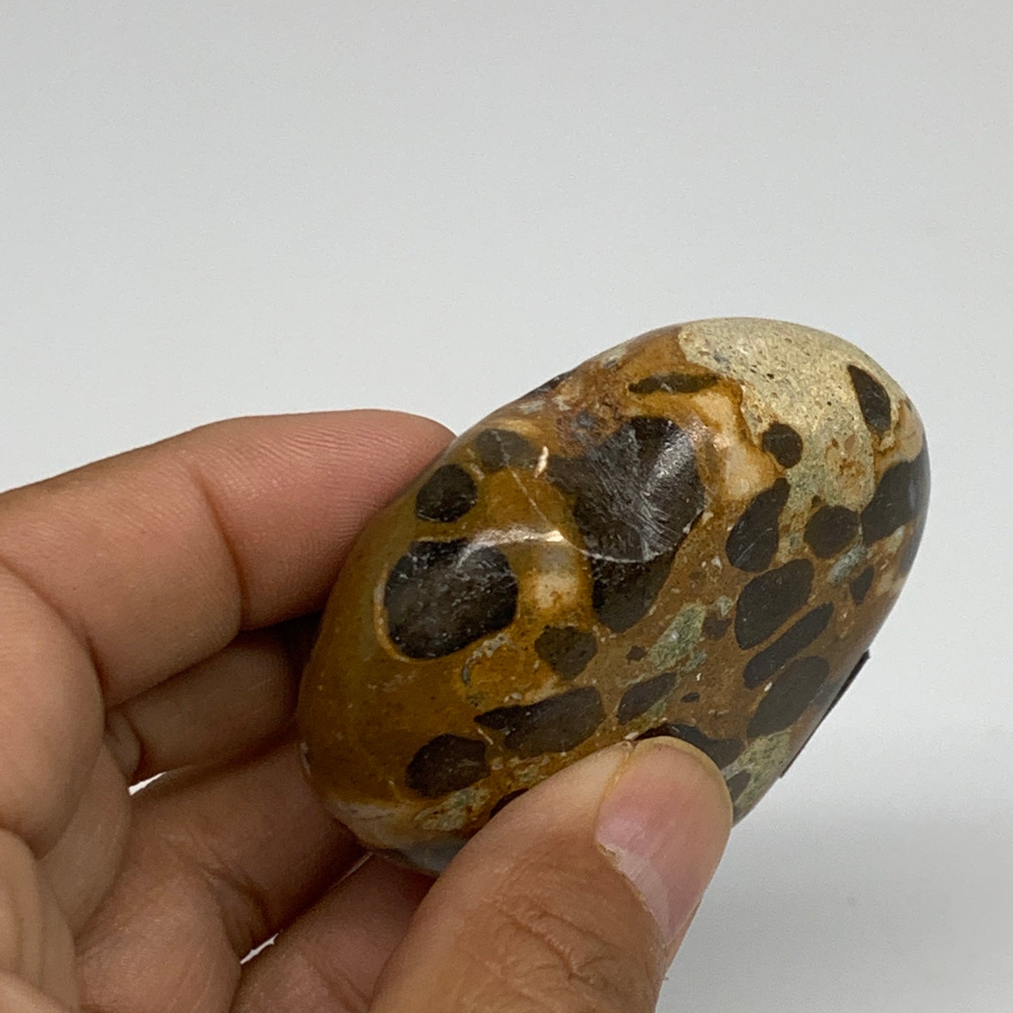 116.2g,2.2"x2.4"x0.9" Fruit Jasper Heart Polished Healing Home Decor, B35292