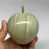 1.4 lbs, 2.8"x3" Natural Green Onyx Apple Gemstone @Afghanistan, B32511