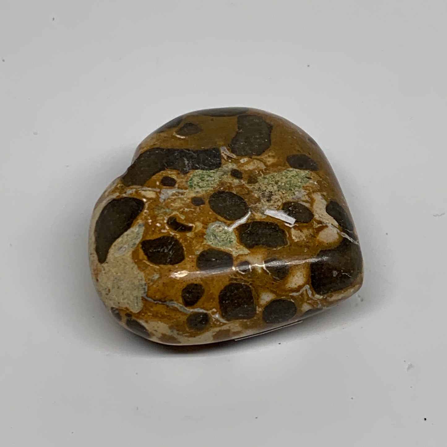 116.2g,2.2"x2.4"x0.9" Fruit Jasper Heart Polished Healing Home Decor, B35292