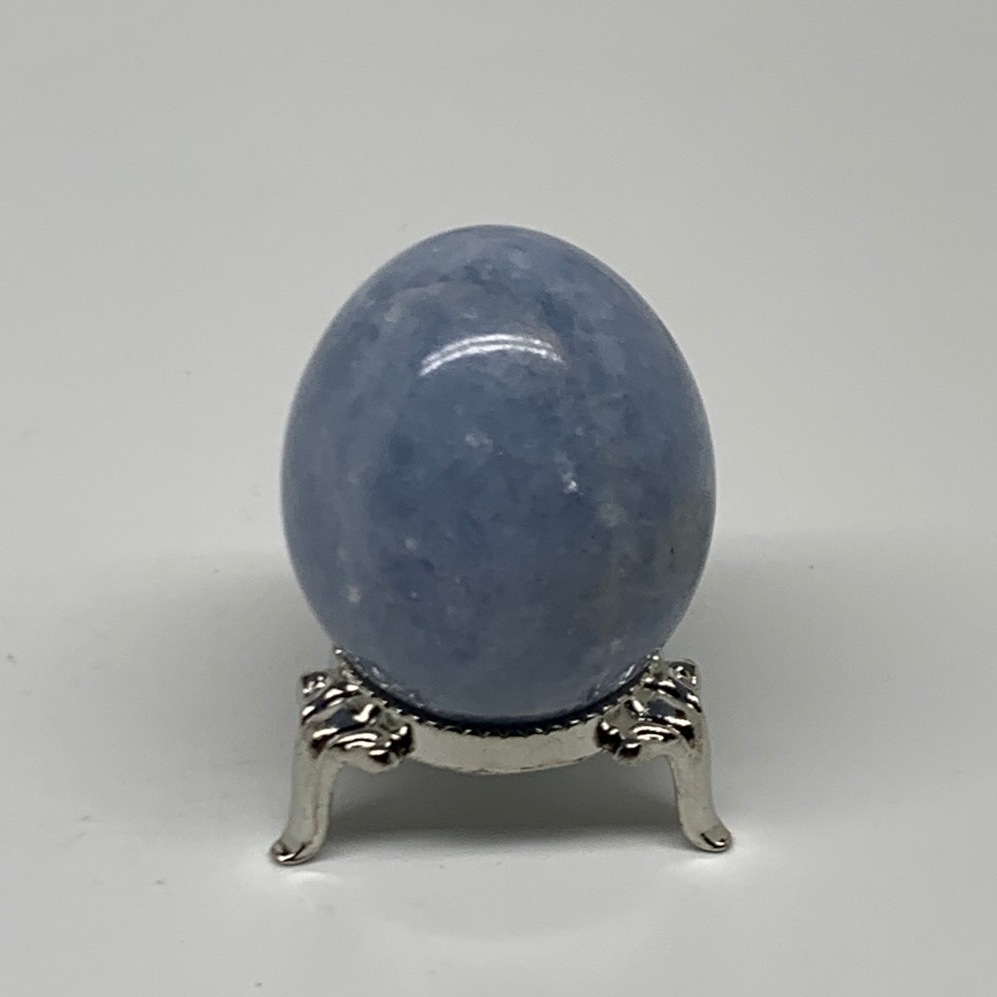 102.8g, 1.9"x1.5", Natural Blue Calcite Egg Polished Crystal @Madagascar, B38409
