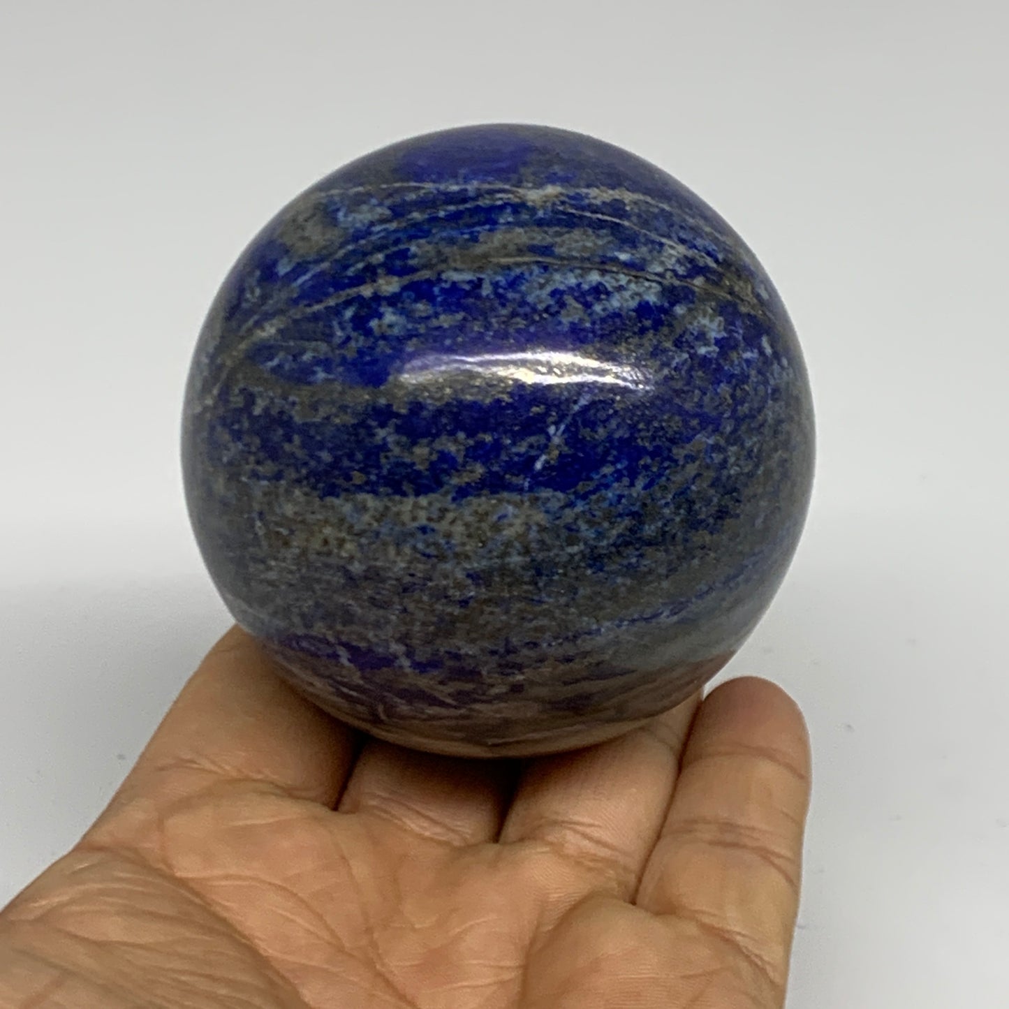 1.09 lbs, 2.7" (67mm), Lapis Lazuli Sphere Ball Gemstone @Afghanistan, B33178