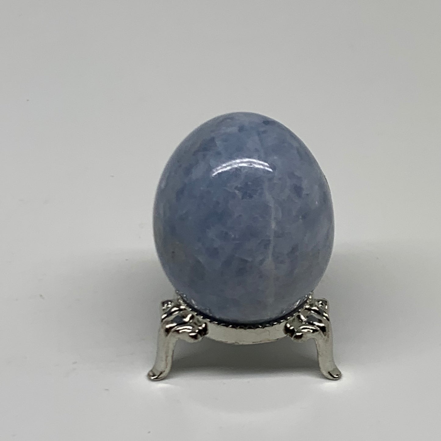 102.8g, 1.9"x1.5", Natural Blue Calcite Egg Polished Crystal @Madagascar, B38409