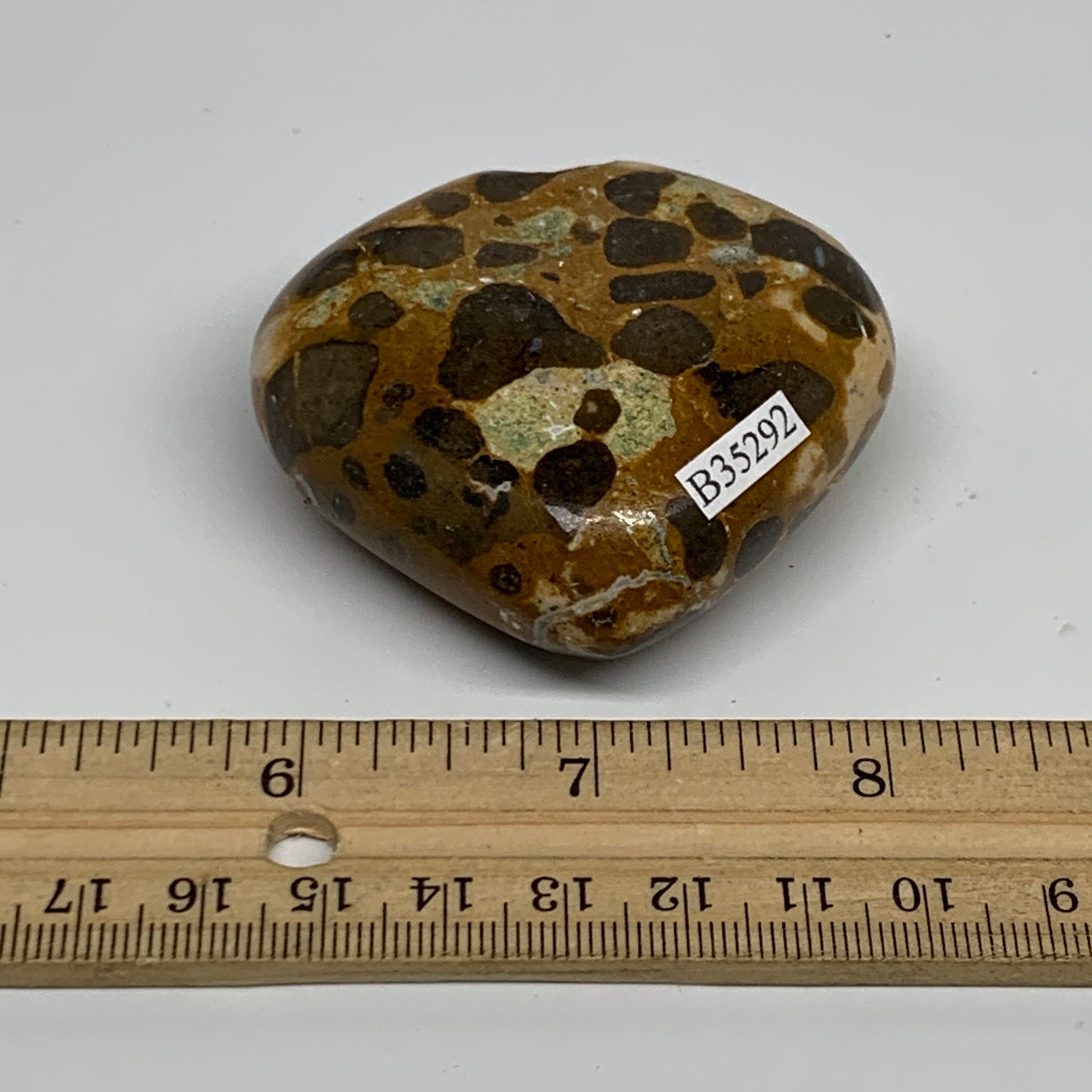 116.2g,2.2"x2.4"x0.9" Fruit Jasper Heart Polished Healing Home Decor, B35292