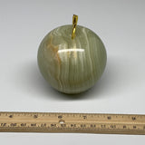 1.4 lbs, 2.8"x3" Natural Green Onyx Apple Gemstone @Afghanistan, B32511