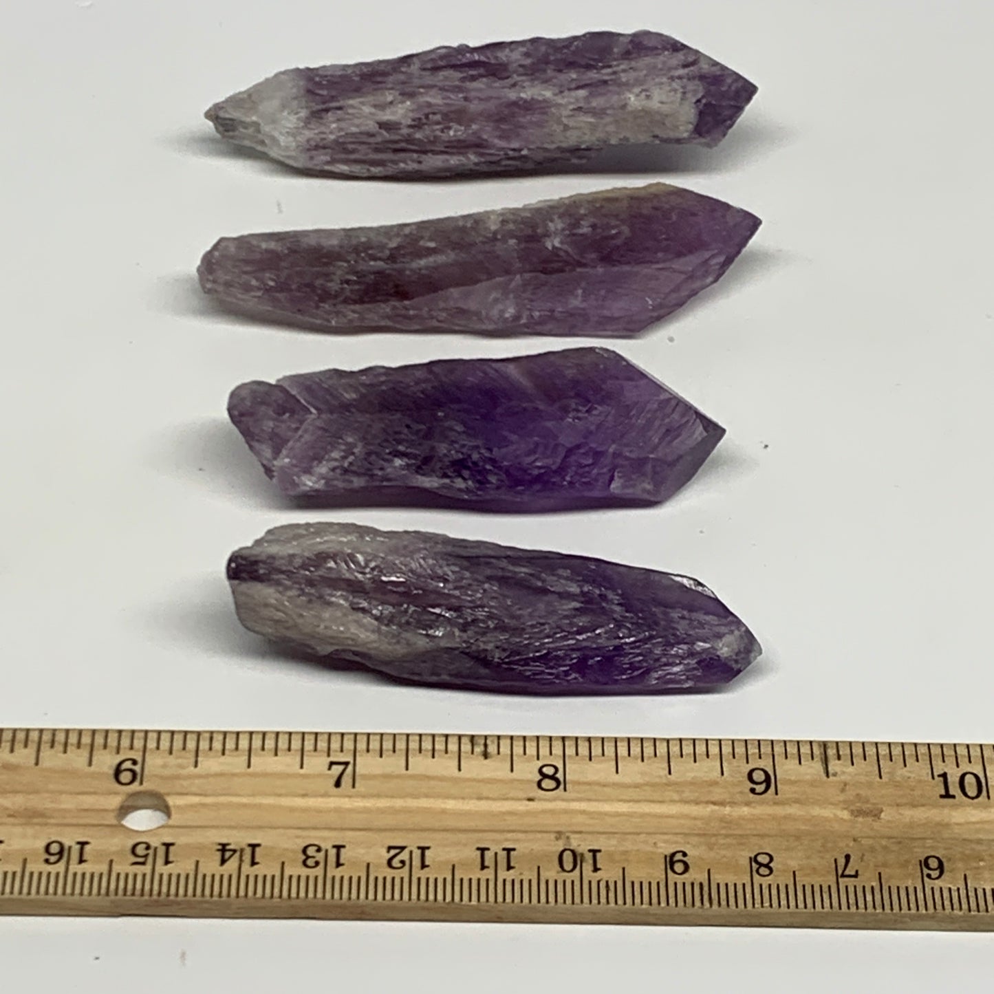 108.2g, 2.6" - 3.2",4pcs, Amethyst Point Polished Rough lower part @Brazil, B288