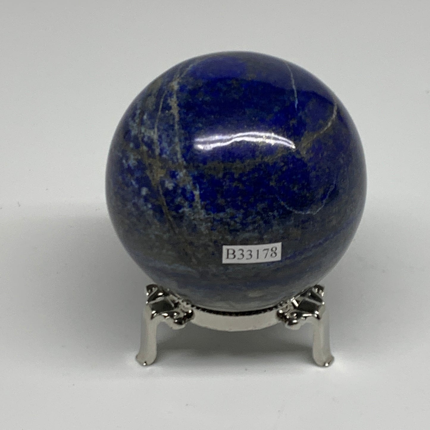 1.09 lbs, 2.7" (67mm), Lapis Lazuli Sphere Ball Gemstone @Afghanistan, B33178