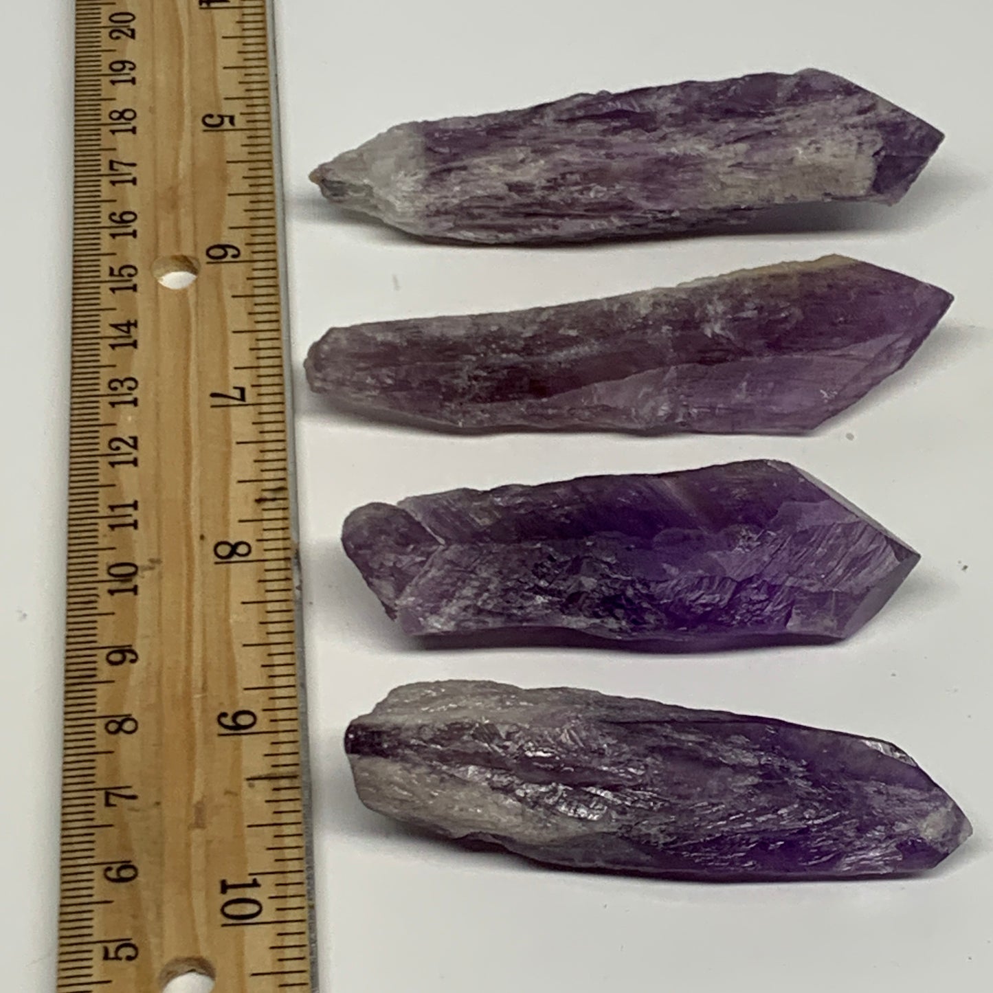 108.2g, 2.6" - 3.2",4pcs, Amethyst Point Polished Rough lower part @Brazil, B288