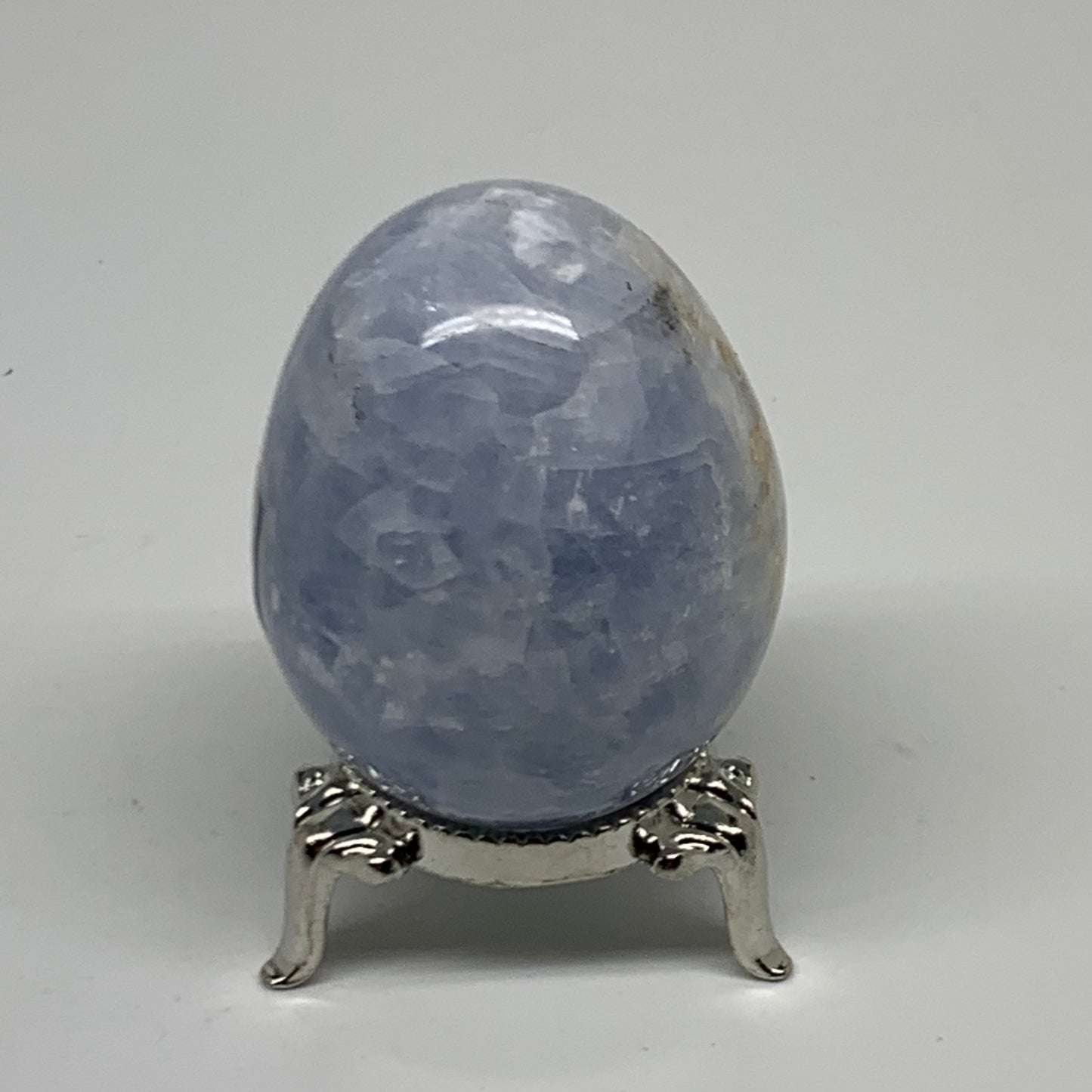 127g, 2.1"x1.6", Natural Blue Calcite Egg Polished Crystal @Madagascar, B38410