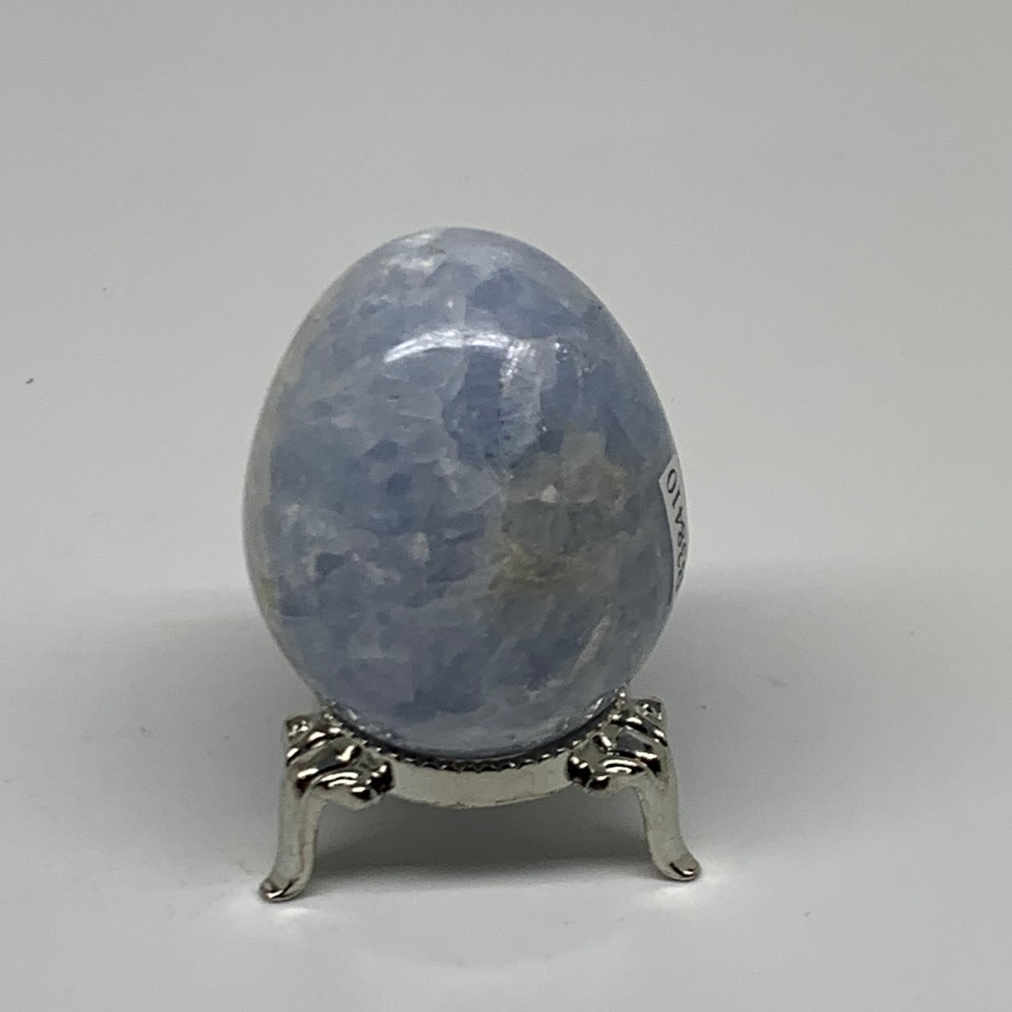 127g, 2.1"x1.6", Natural Blue Calcite Egg Polished Crystal @Madagascar, B38410