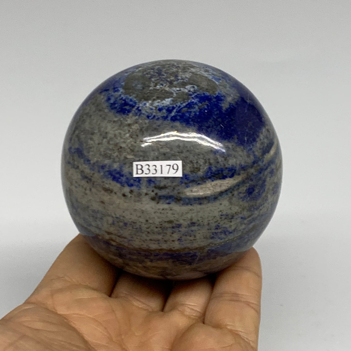 1.2 lbs, 2.8" (70mm), Lapis Lazuli Sphere Ball Gemstone @Afghanistan, B33179