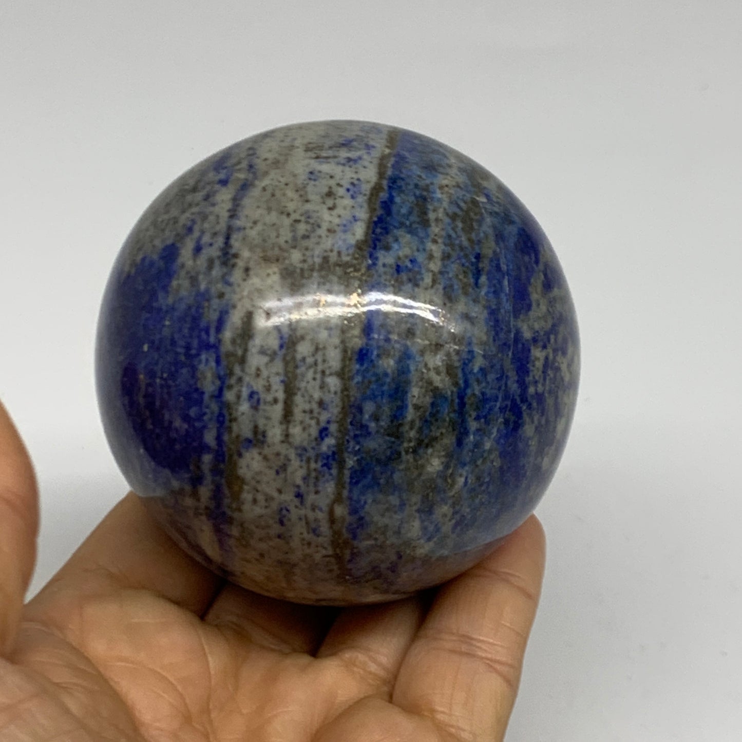 1.2 lbs, 2.8" (70mm), Lapis Lazuli Sphere Ball Gemstone @Afghanistan, B33179