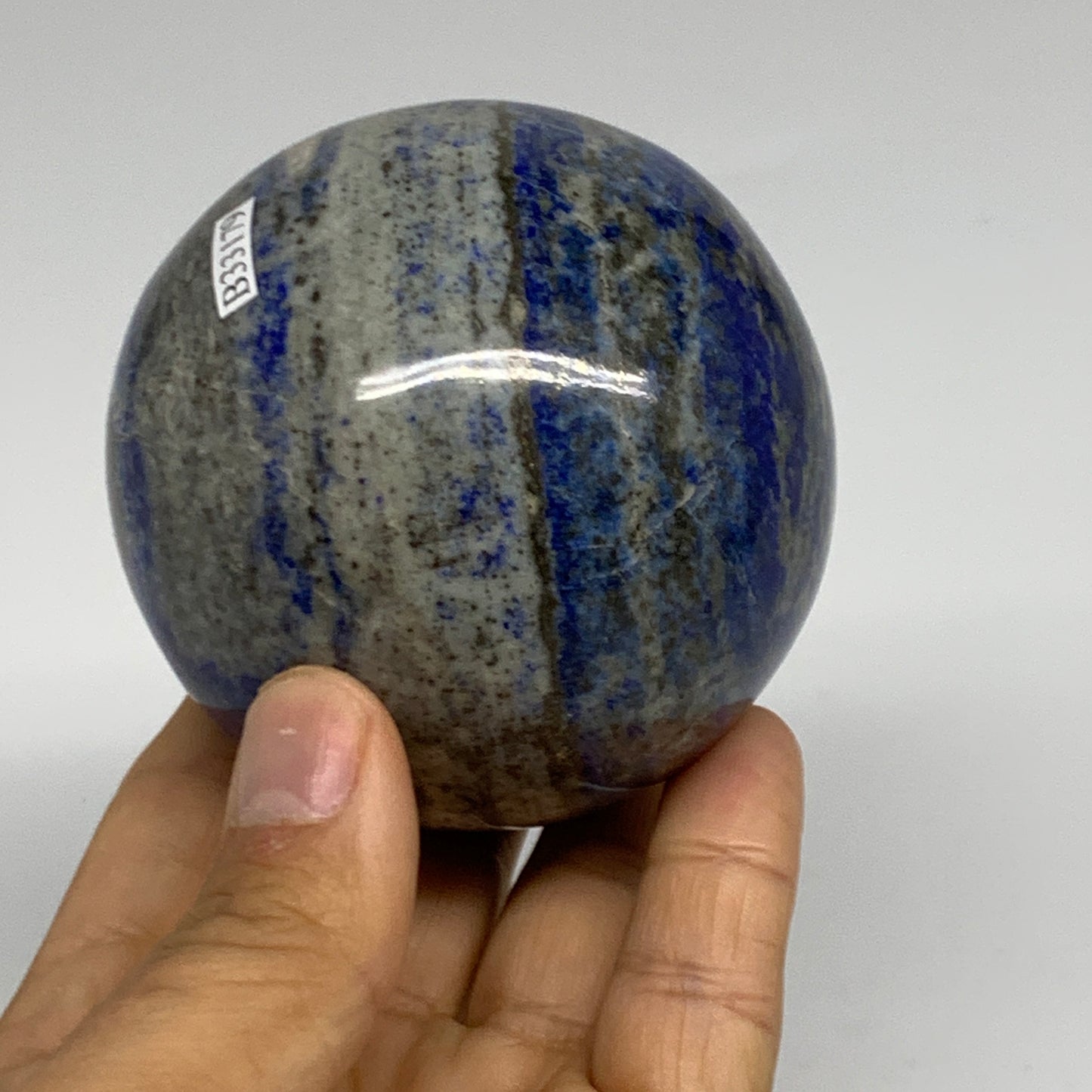 1.2 lbs, 2.8" (70mm), Lapis Lazuli Sphere Ball Gemstone @Afghanistan, B33179