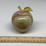 1.25 lbs, 2.8"x2.8" Natural Green Onyx Apple Gemstone @Afghanistan, B32513