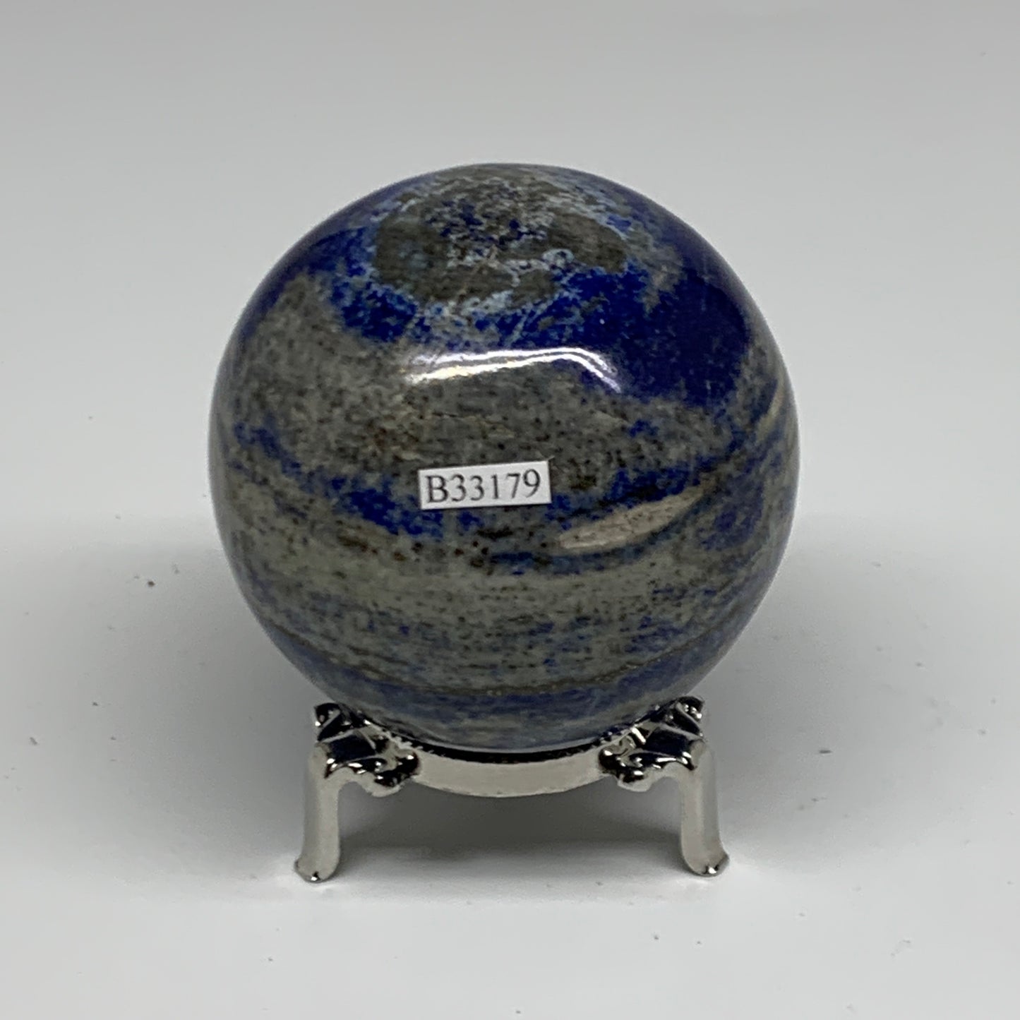 1.2 lbs, 2.8" (70mm), Lapis Lazuli Sphere Ball Gemstone @Afghanistan, B33179