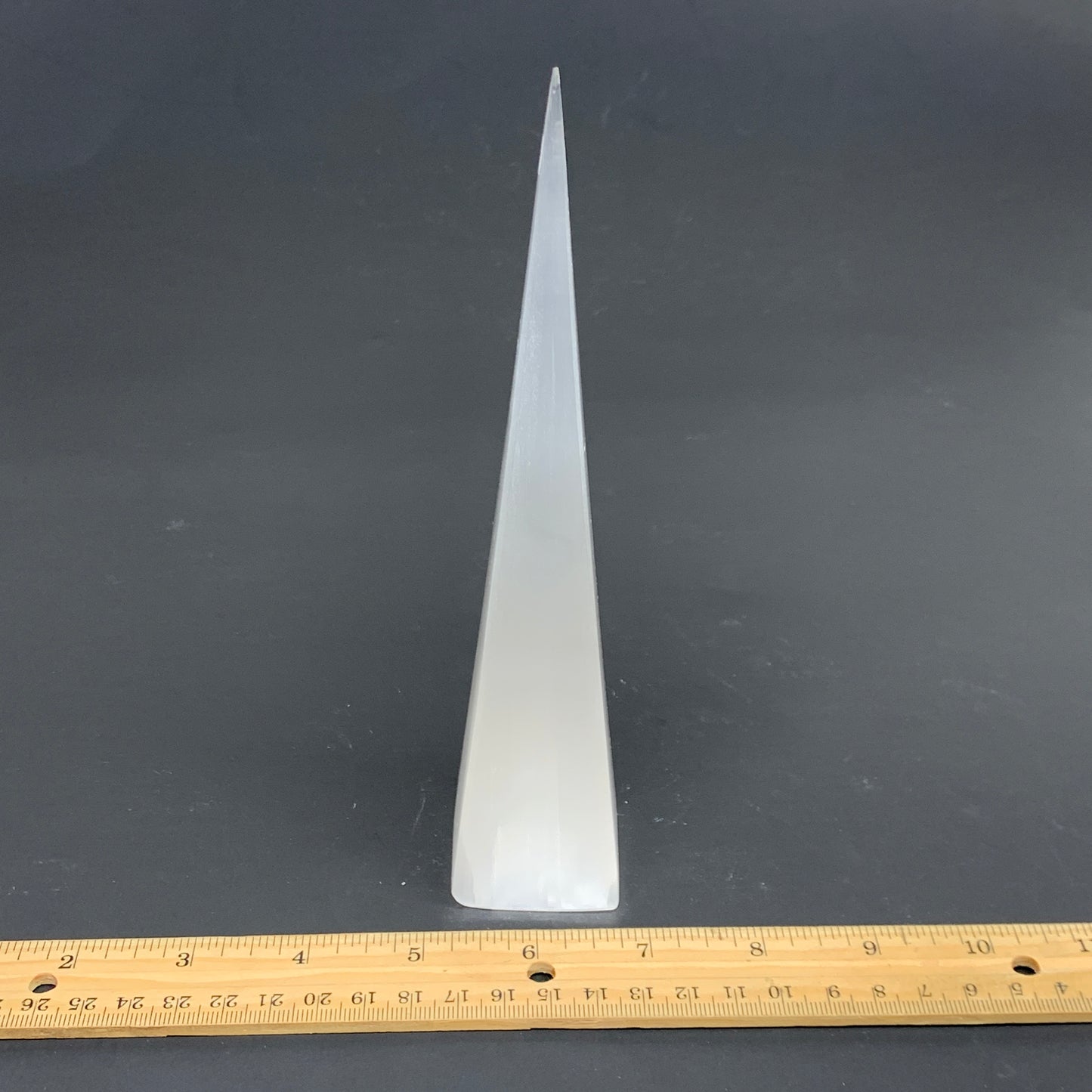 244.5g, 7.5"x1.6", Selenite (Satin Spar) Crystal Crystal Tower Point,B35947