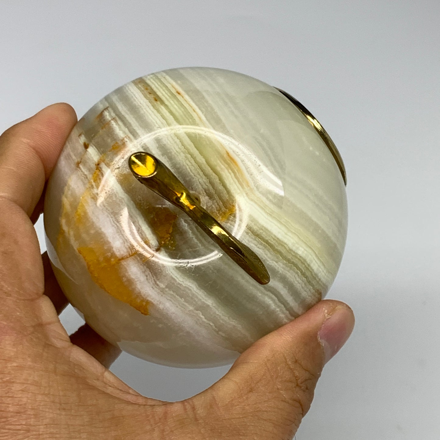 1.24 lbs, 2.6"x2.9" Natural Green Onyx Apple Gemstone @Afghanistan, B32514