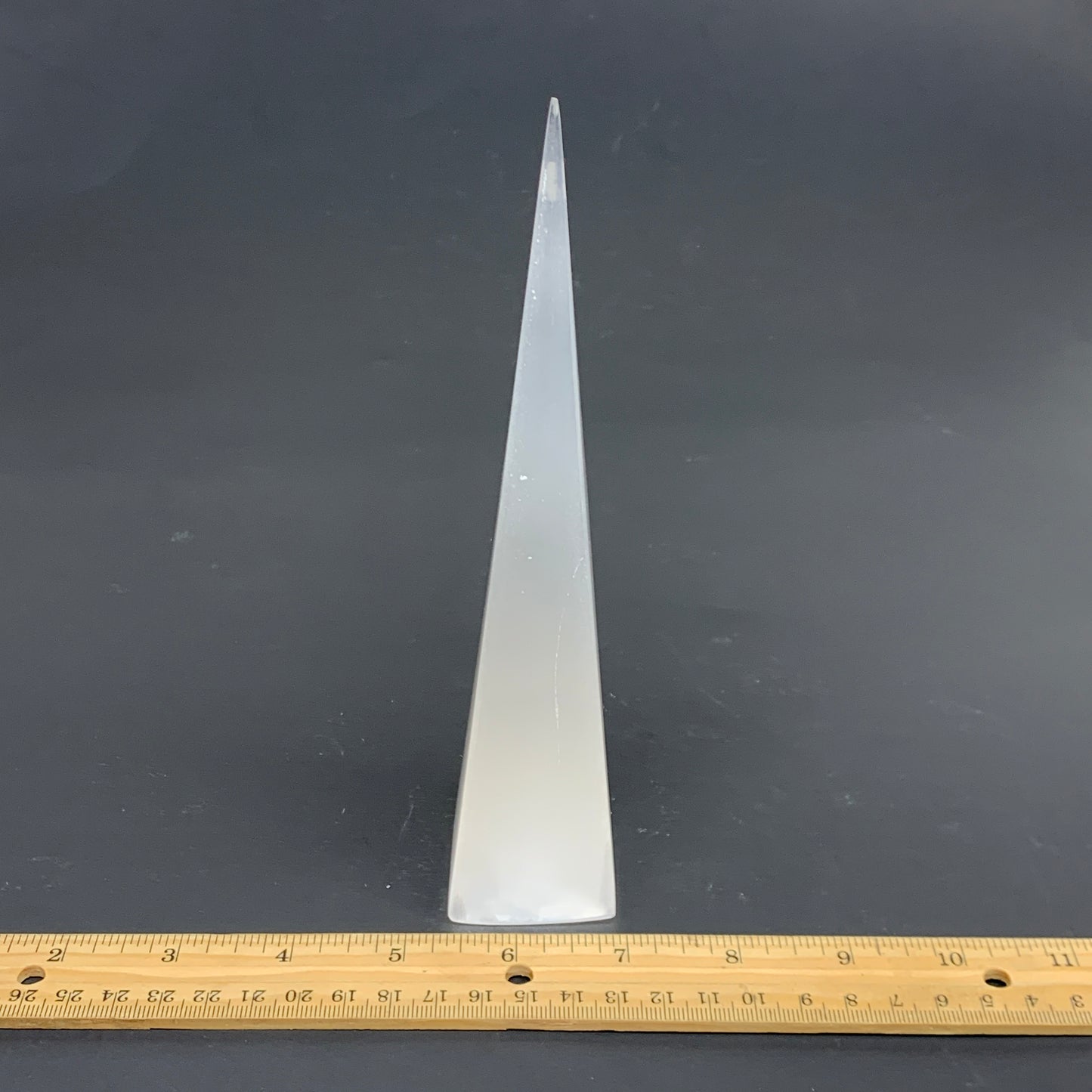244.5g, 7.5"x1.6", Selenite (Satin Spar) Crystal Crystal Tower Point,B35947