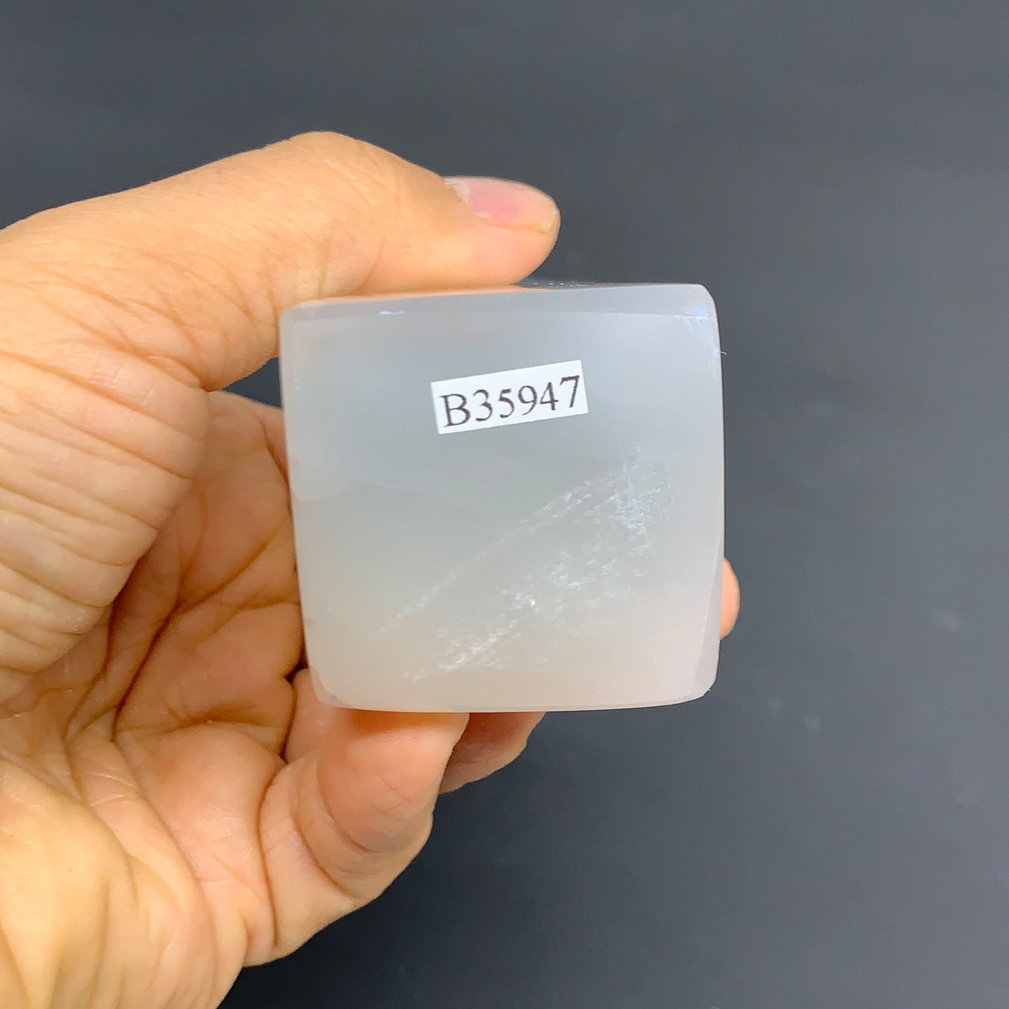 244.5g, 7.5"x1.6", Selenite (Satin Spar) Crystal Crystal Tower Point,B35947